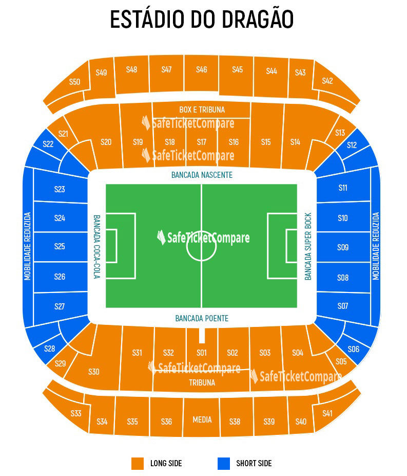 Estadio do Dragao Seating Map