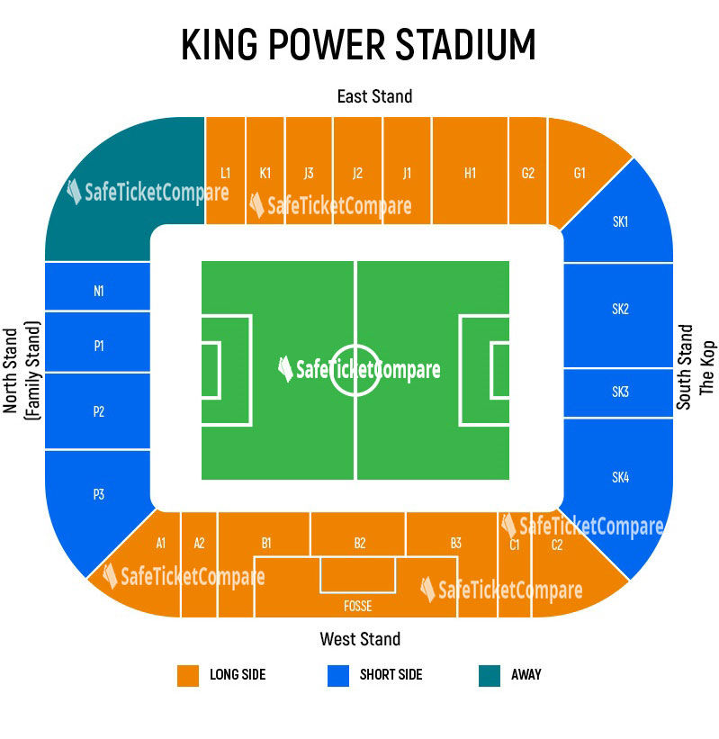 King Power Stadium Seating Map