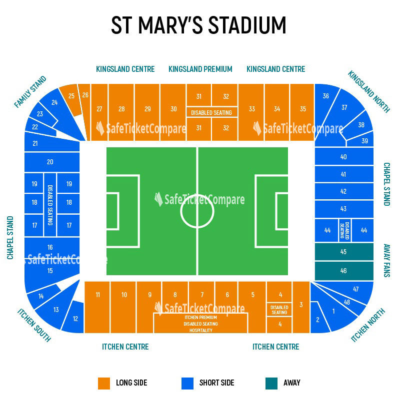 St. Mary's Stadium Seating Map