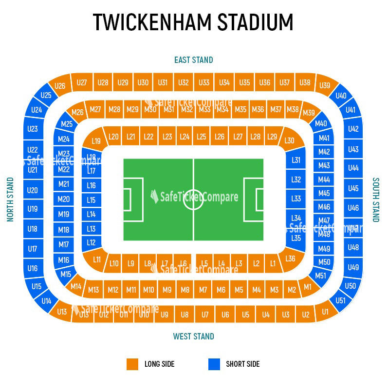 Twickenham Stadium Seating Map