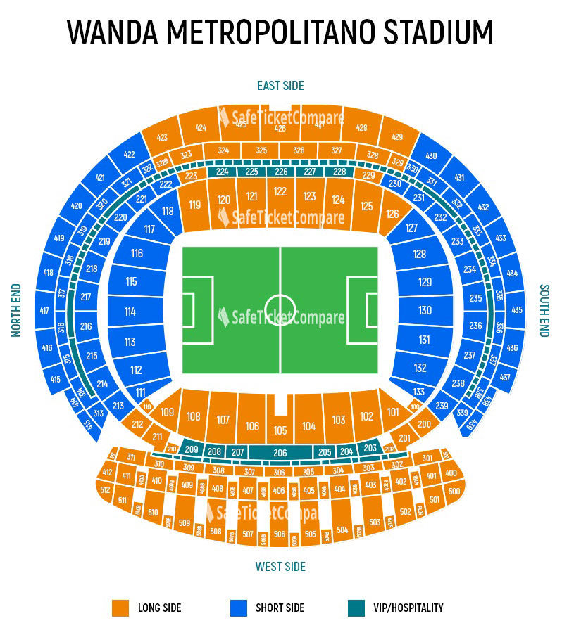 Metropolitano Stadium Seating Map