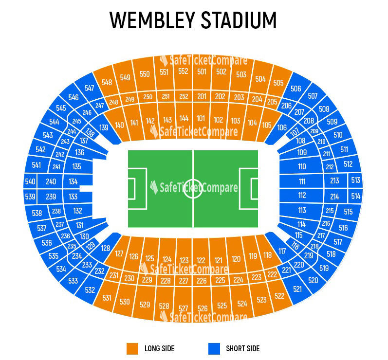 Wembley Stadium Seating Map & Tickets