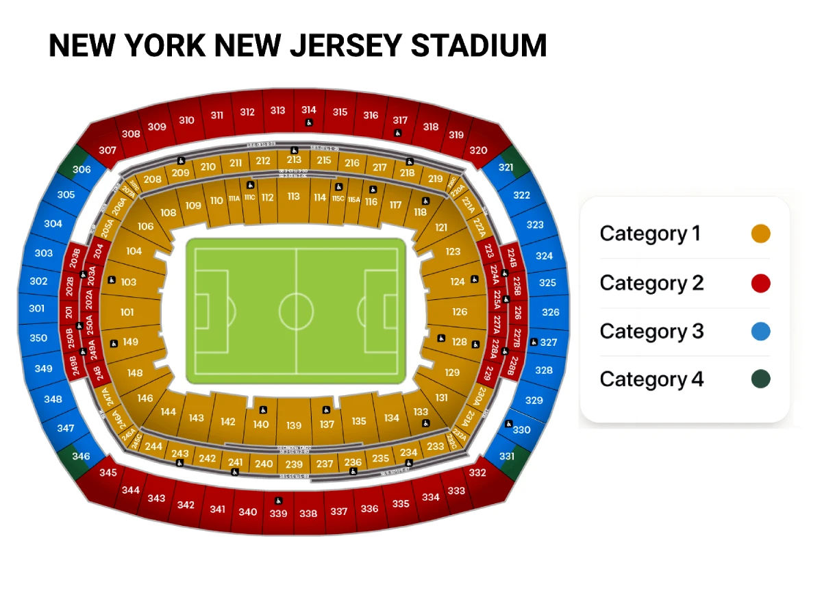 New York New Jersey Stadium Seating Map