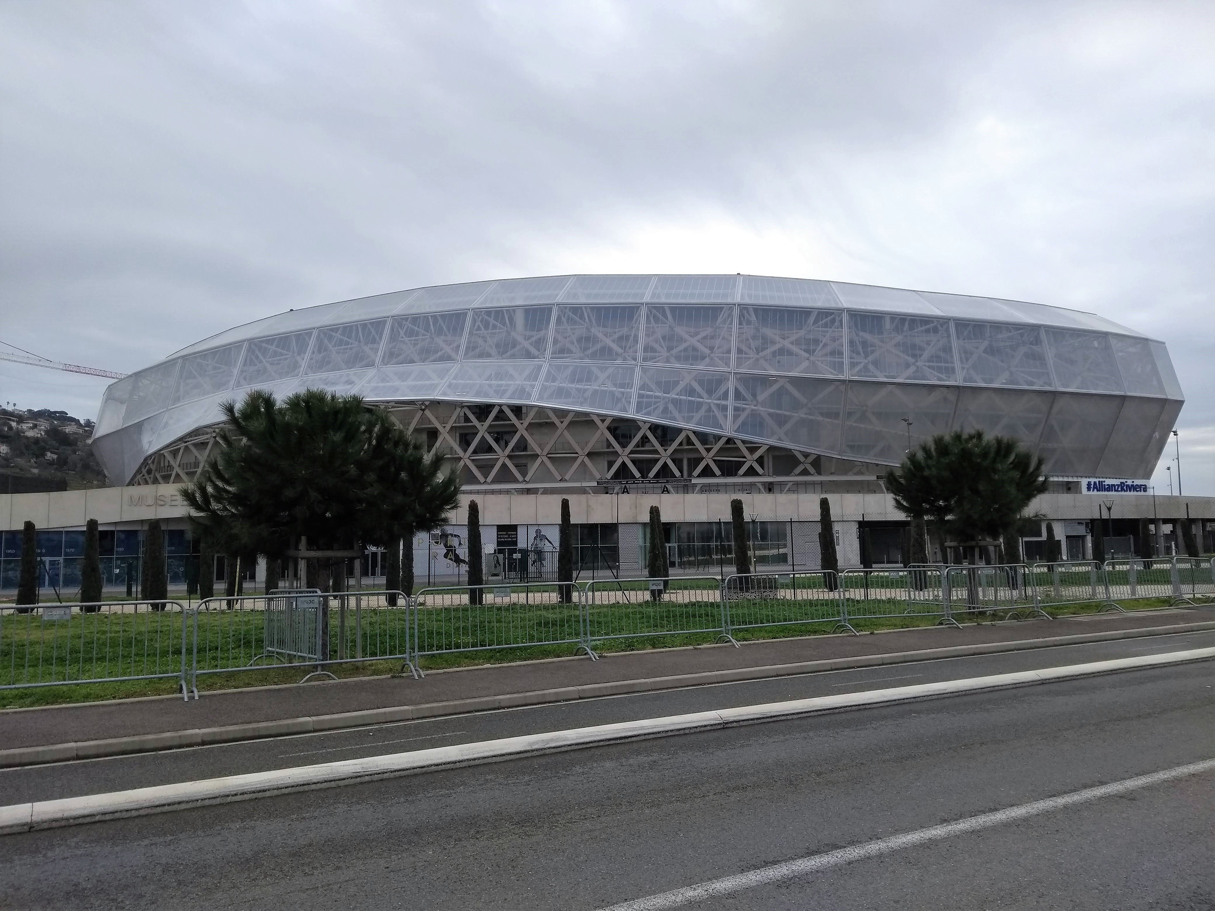 Allianz Riviera - Nice StadiumBlue background