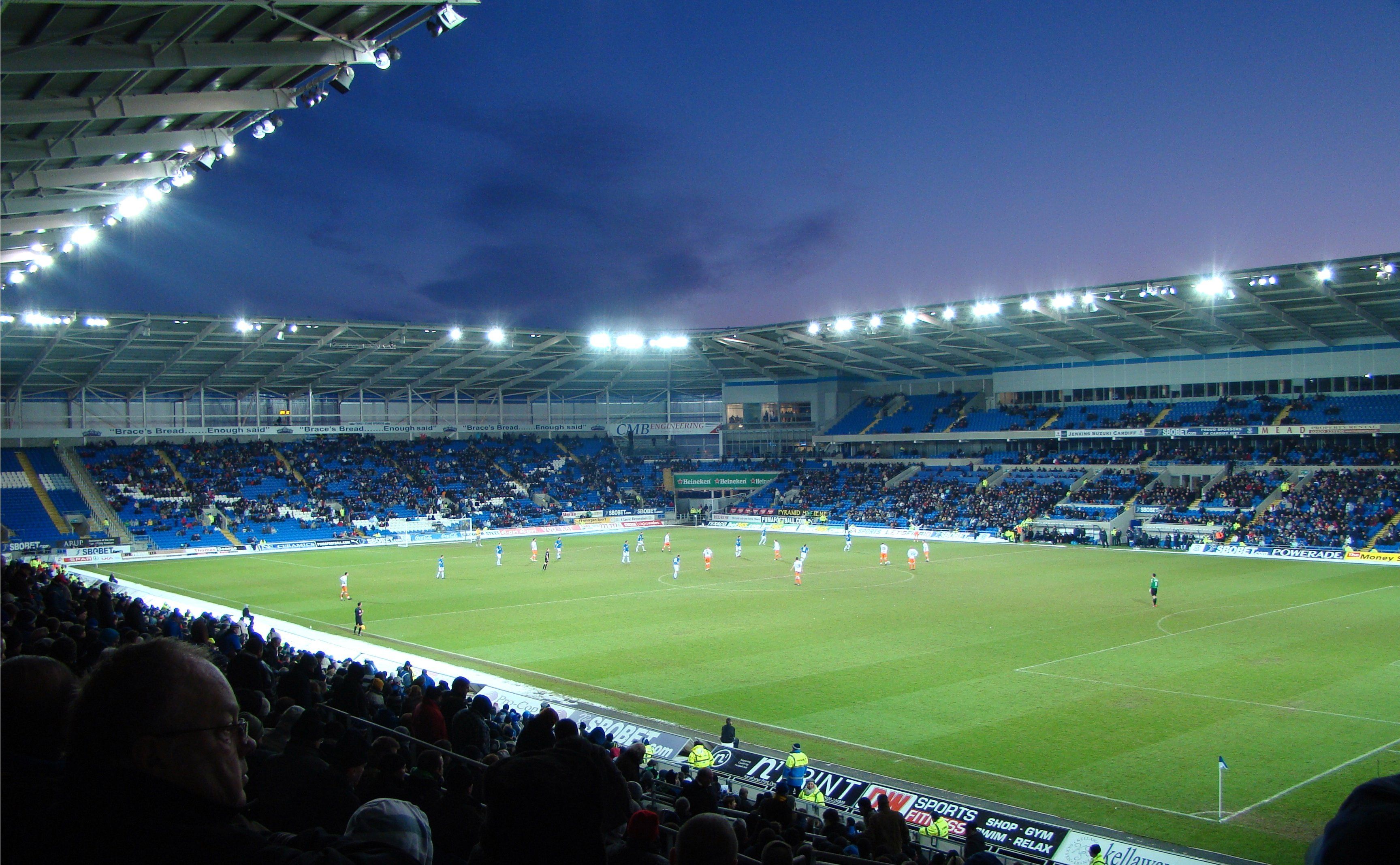 Cardiff City StadiumBlue background