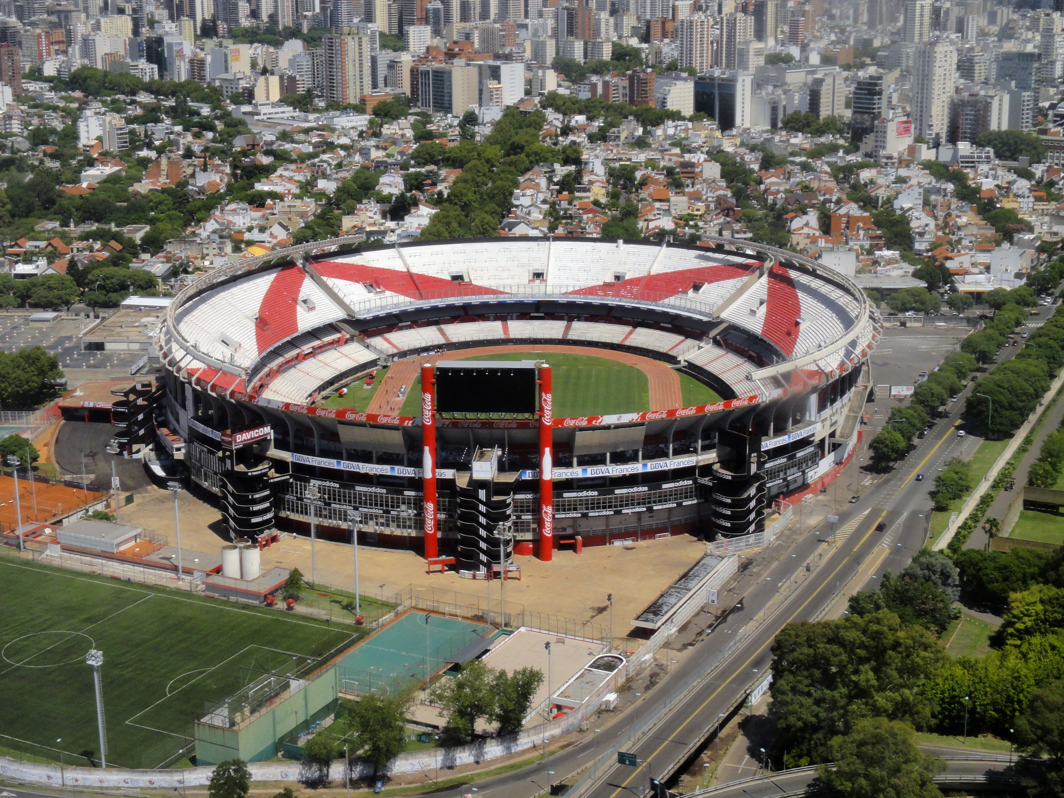 Estadio MonumentalBlue background