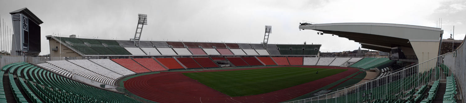 Ferenc Puskás StadiumBlue background