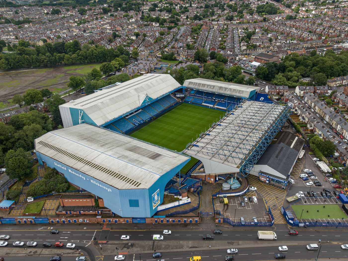 Hillsborough StadiumBlue background