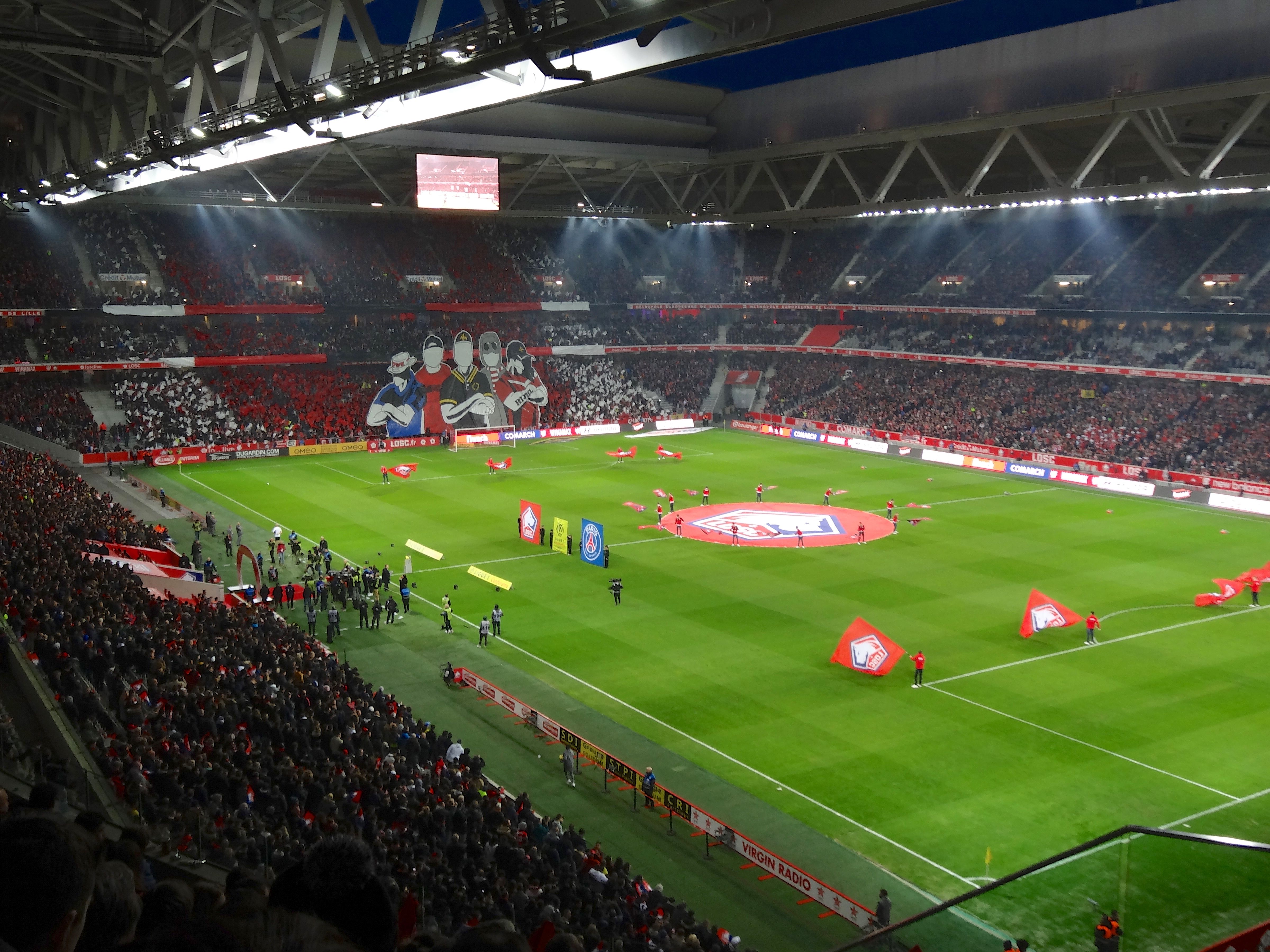 Stade Pierre MauroyBlue background