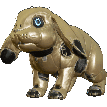 Robot Easter Bunny, Bronze Pet