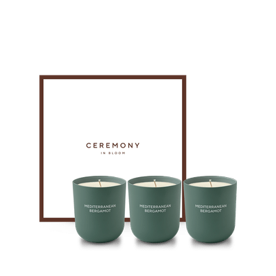 Mediterranean Bergamot Scented Candle Trio Set