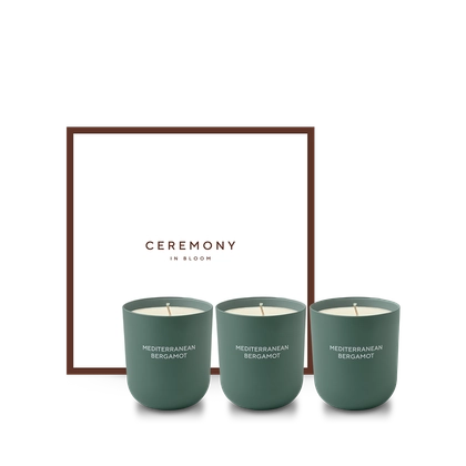 Mediterranean Bergamot Scented Candle Trio Set