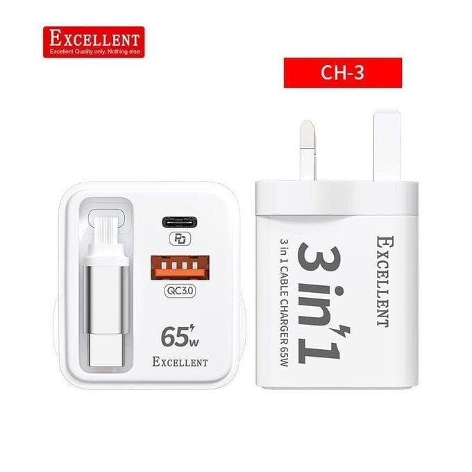 EXCELLENT CH-3 3-in-1 Cable Charger