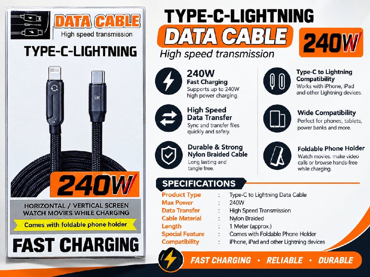 DATA CABLE FOLDABLE 240W