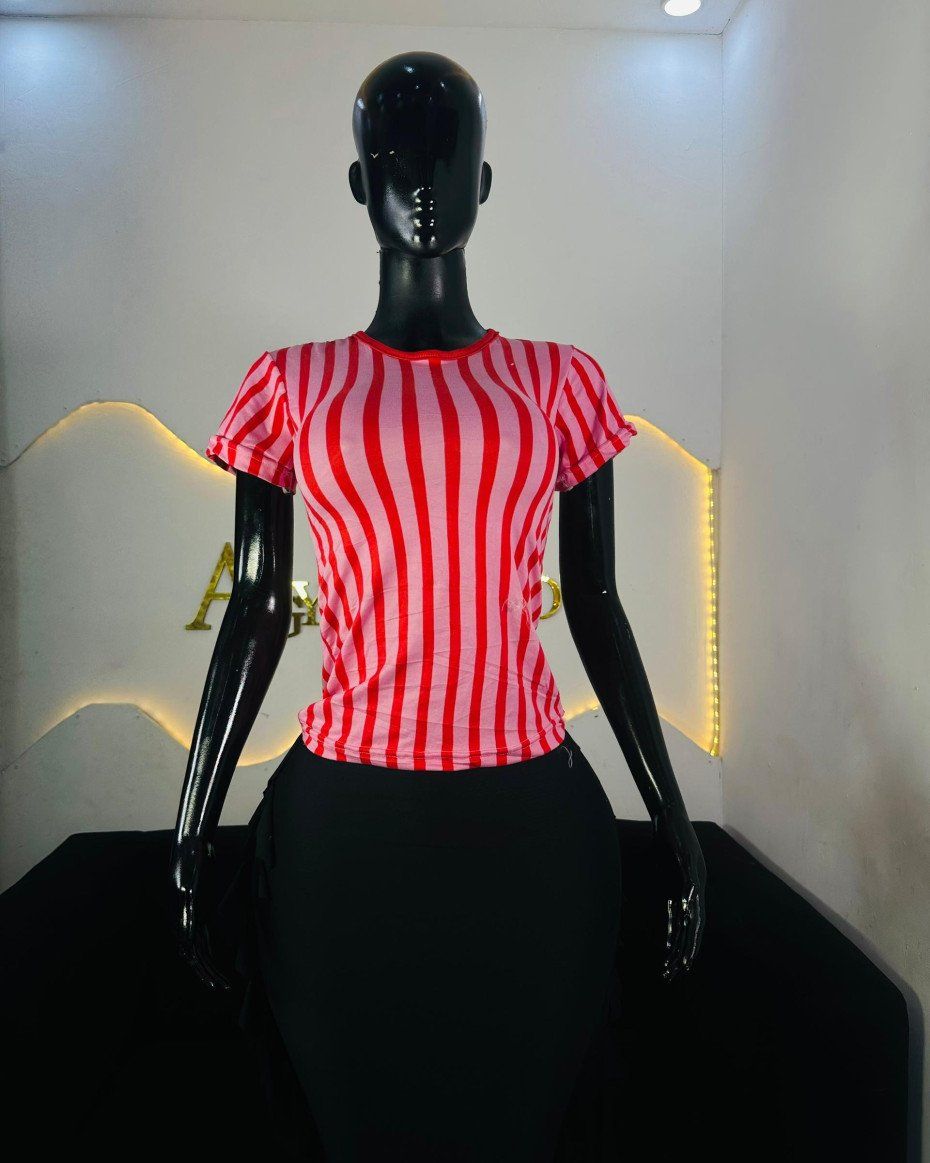 Striped basic top