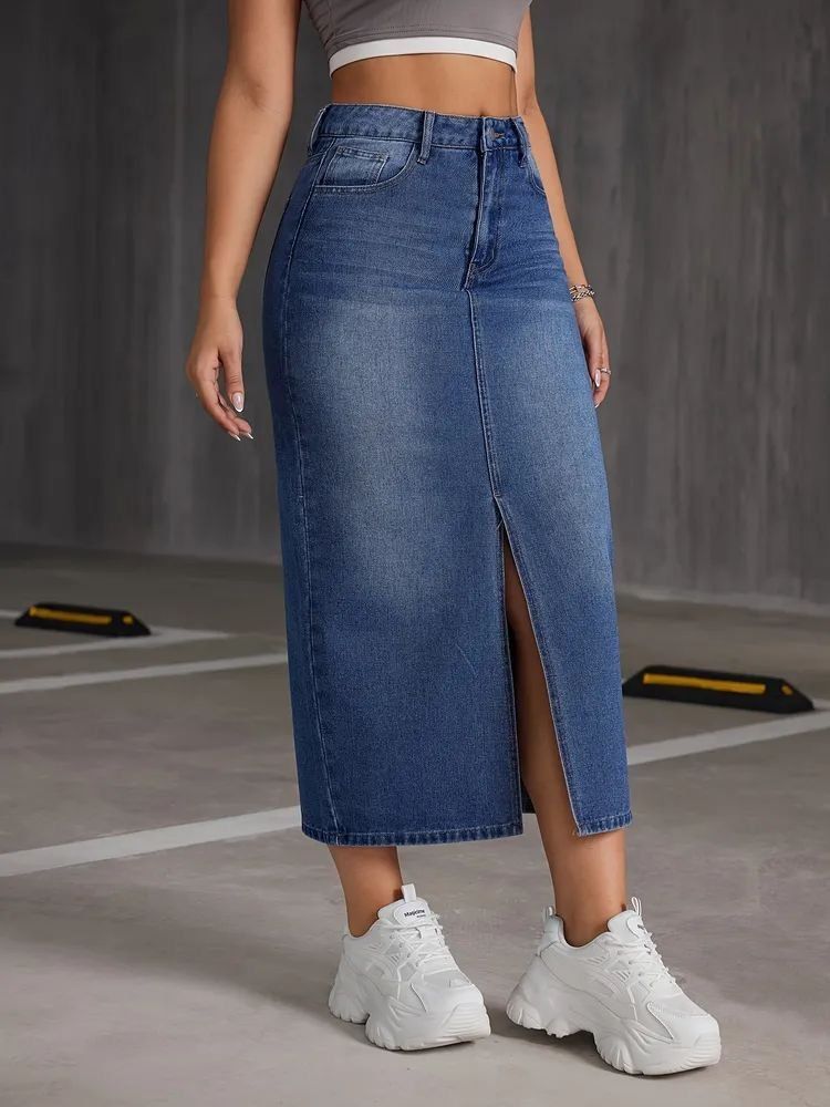 Maxi jean skirt