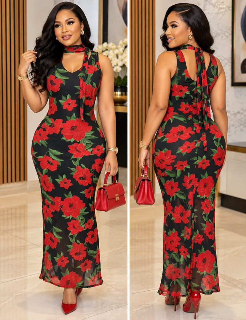 Luxury mesh gown