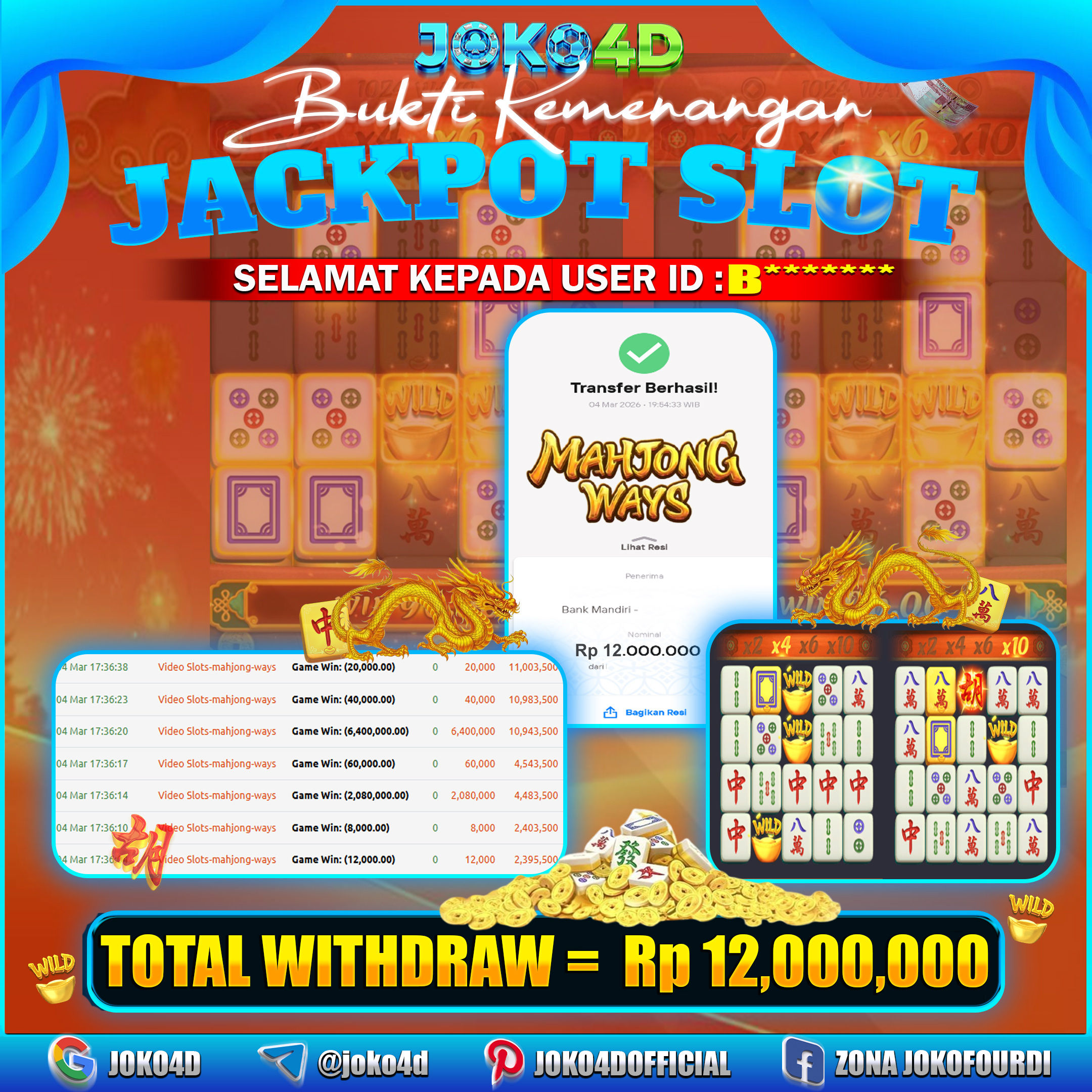 BUKTI KEMENANGAN 2026 DI GAMES MAHJONG WAYS