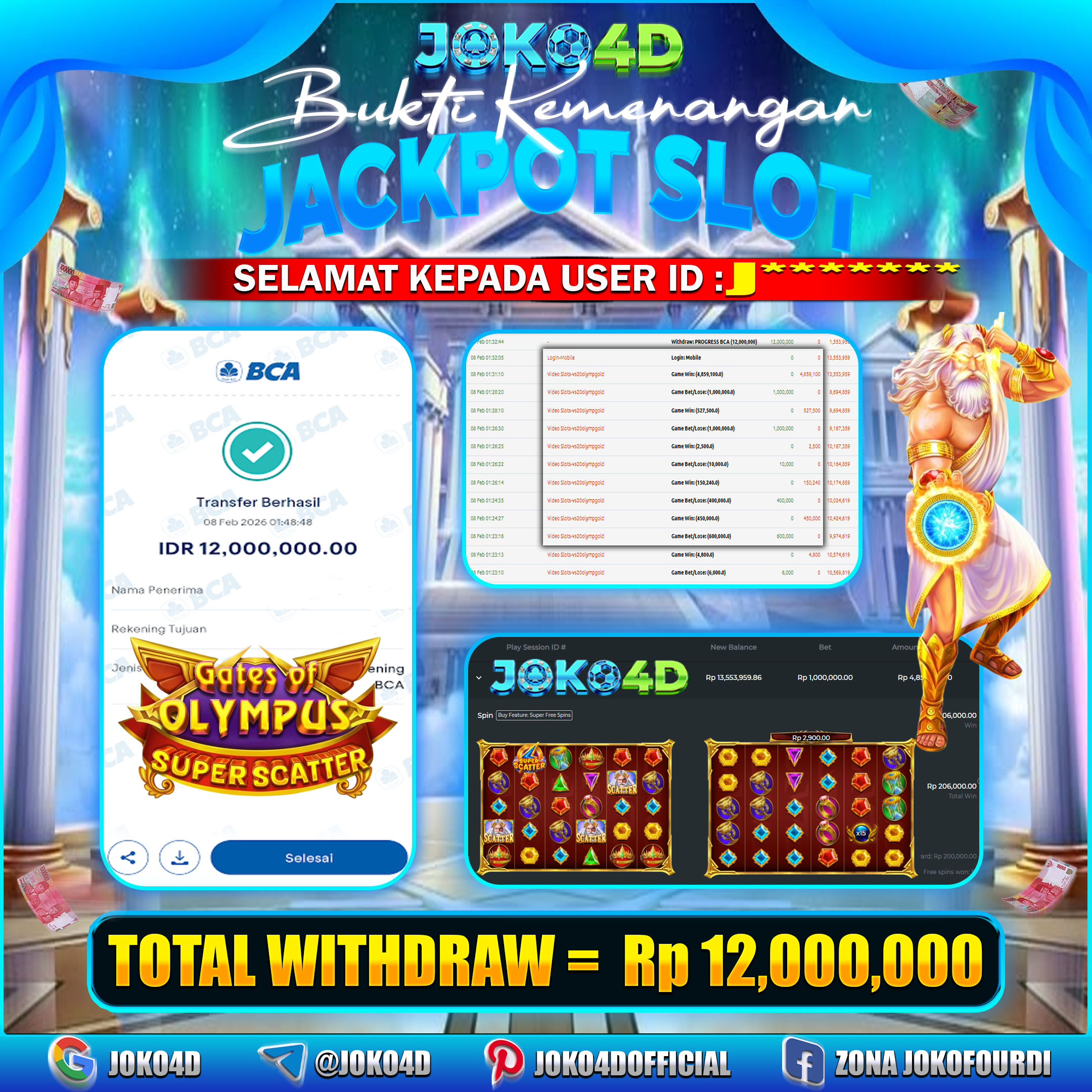 BUKTI KEMENANGAN 2026 DI GAME GACORRRR GATE OF OLYMPUS