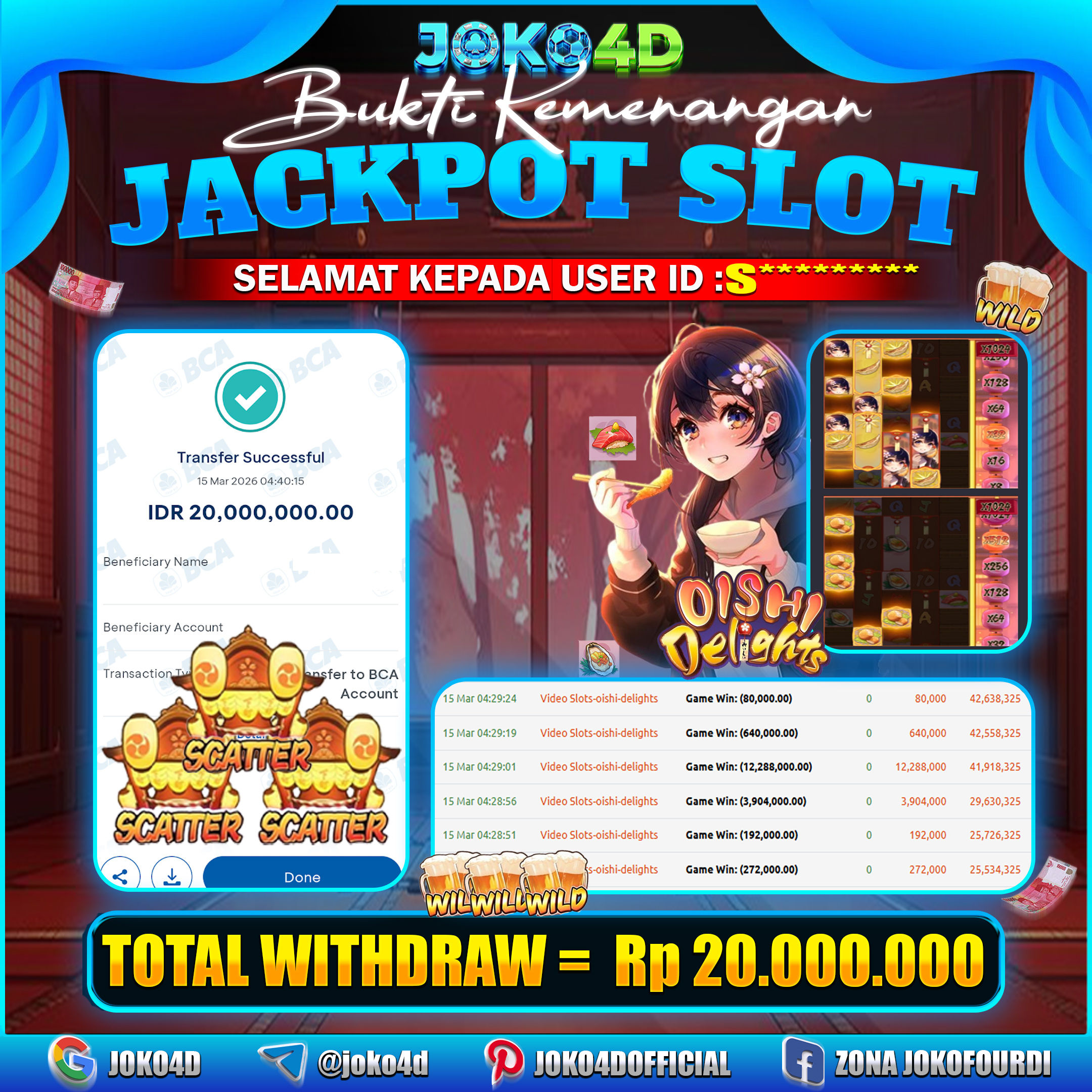 BUKTI KEMENANGAN 2026 DI GAMES OISHI DELIGHTS