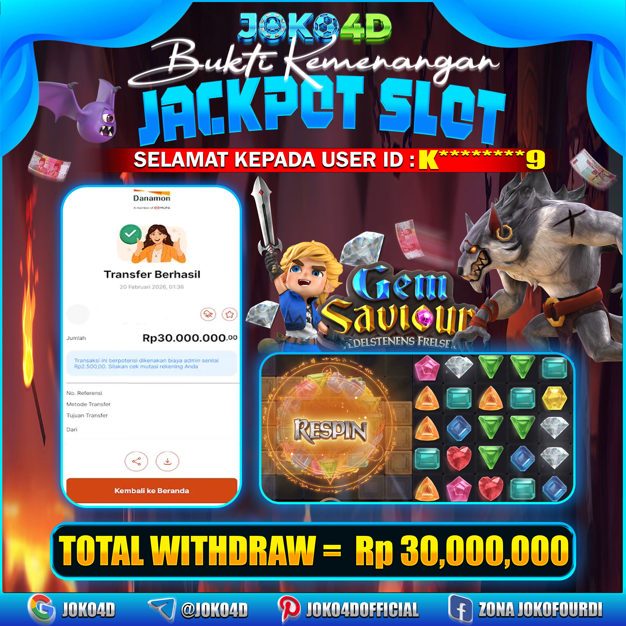 BUKTI KEMENANGAN 2026 DI GAME GEM SAVIOUR