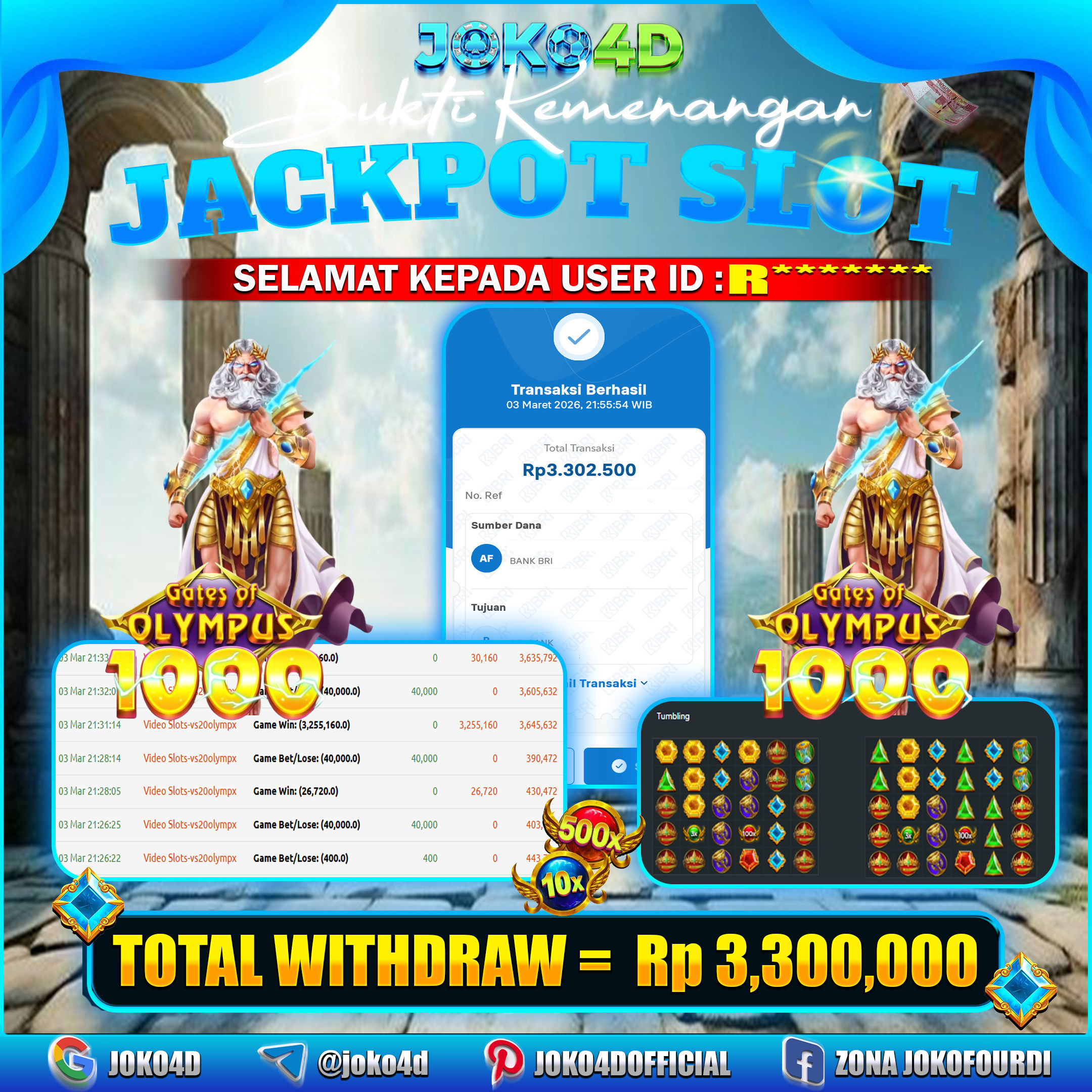 BUKTI KEMENANGAN 2026 DI GATES OF OLYMPUS 1000