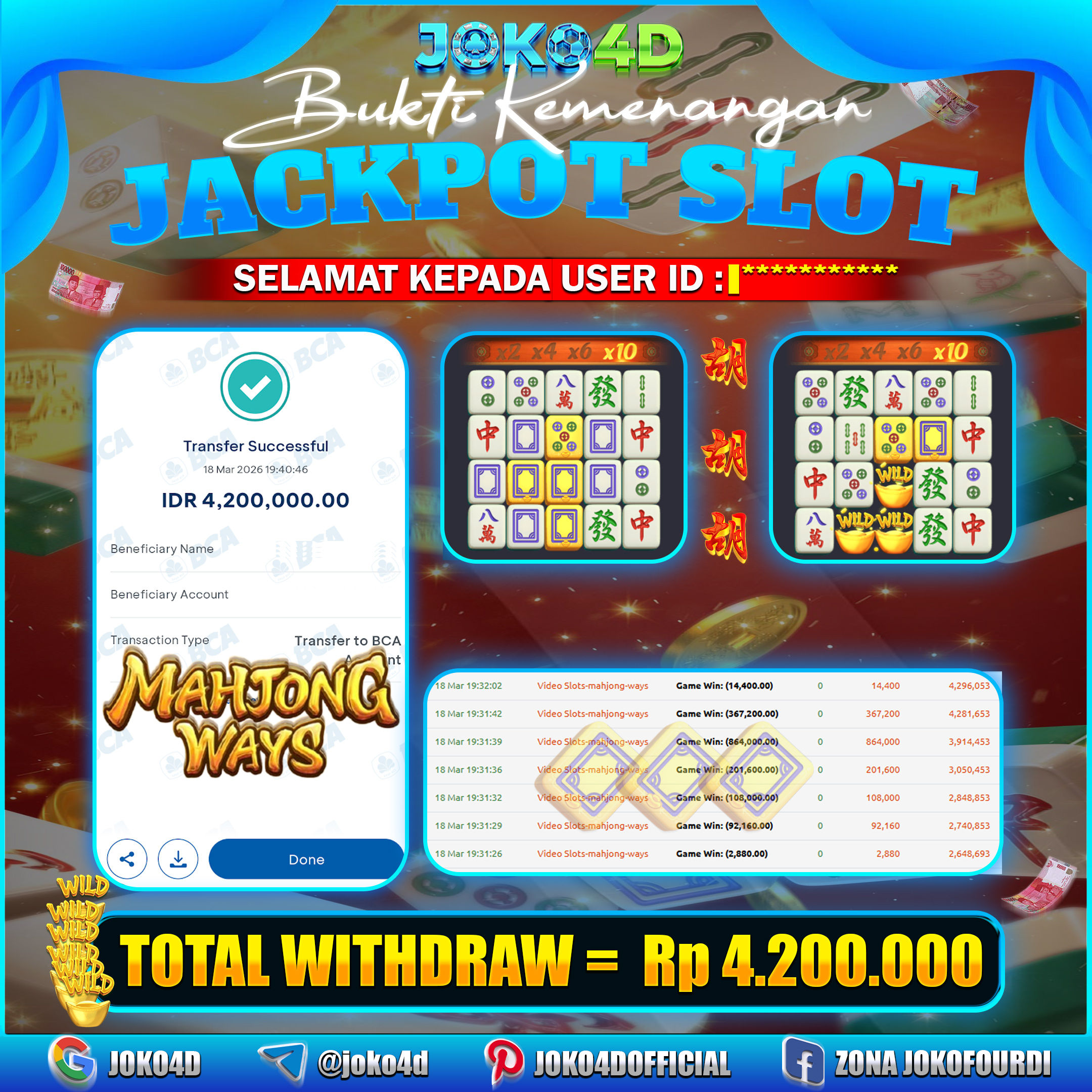 BUKTI KEMENANGAN 2026 DI GAMES MAHJONG WAYS