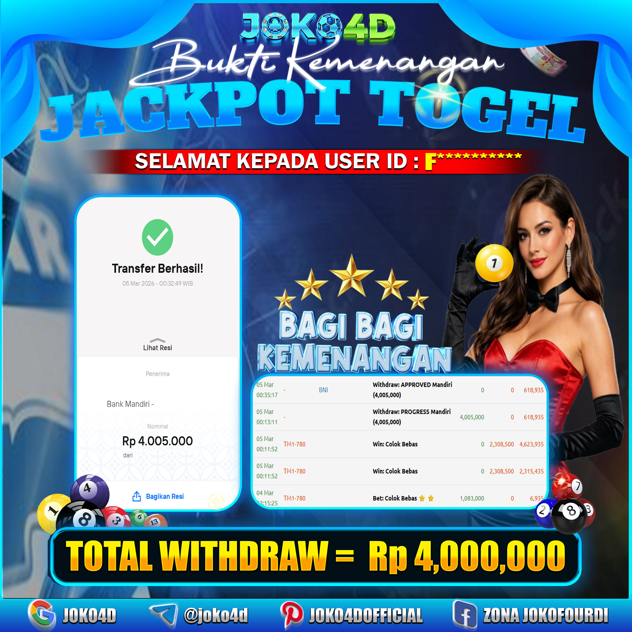 BUKTI KEMENANGAN 2026 DI JACKPOT TOGEL