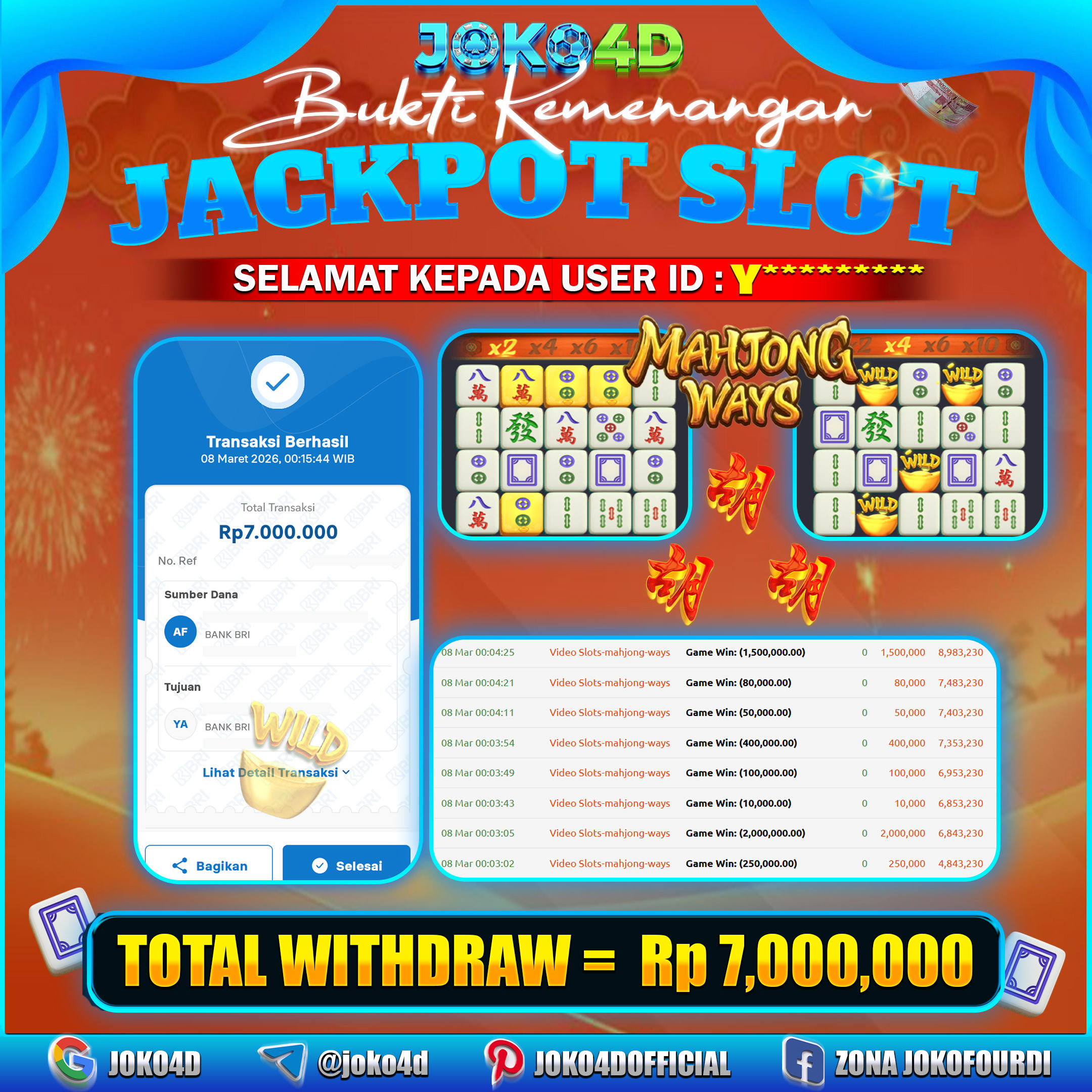 BUKTI KEMENANGAN 2026 DI GAMES MAHJONG WAYS