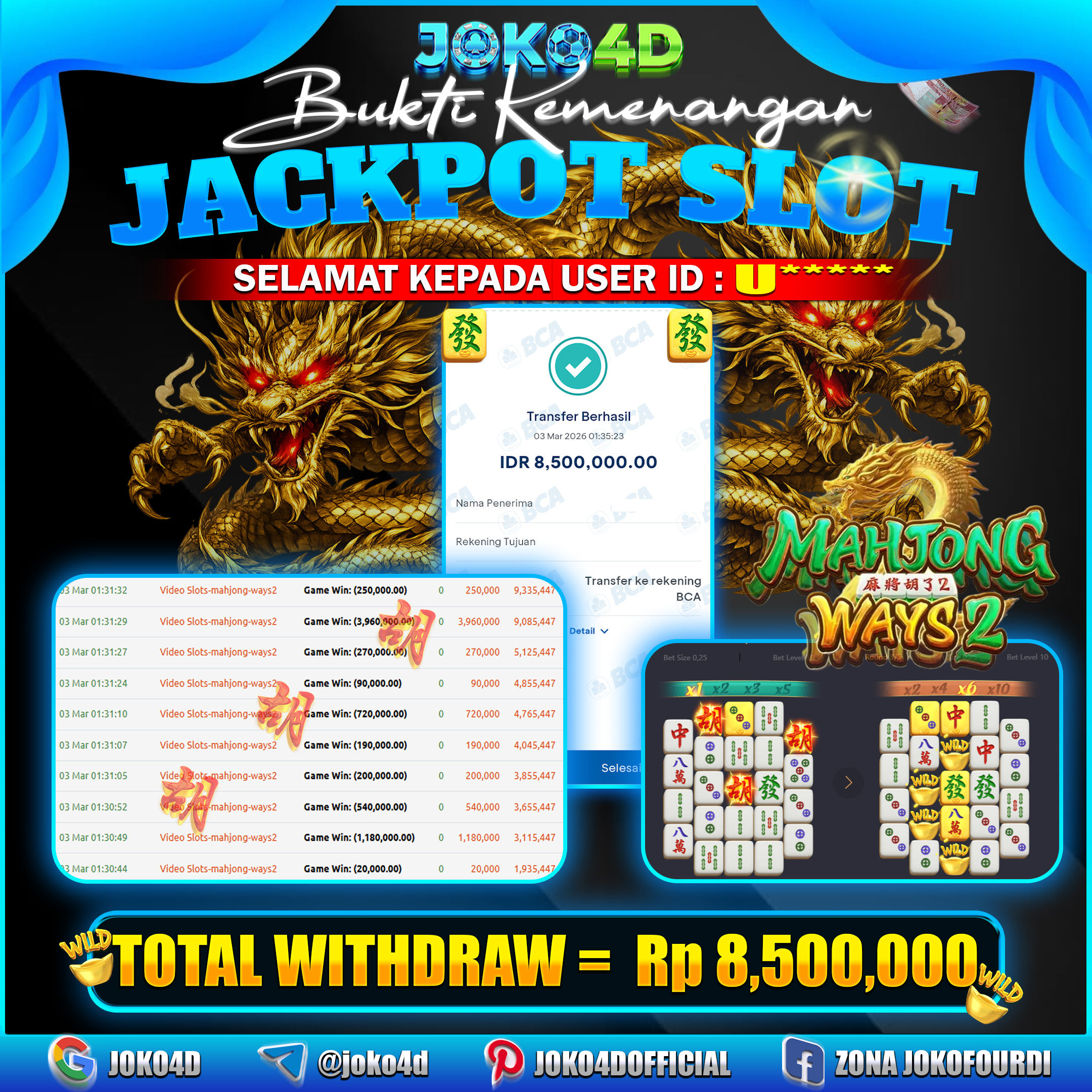 BUKTI KEMENANGAN 2026 DI GAMES MAHJONG WAYS 2