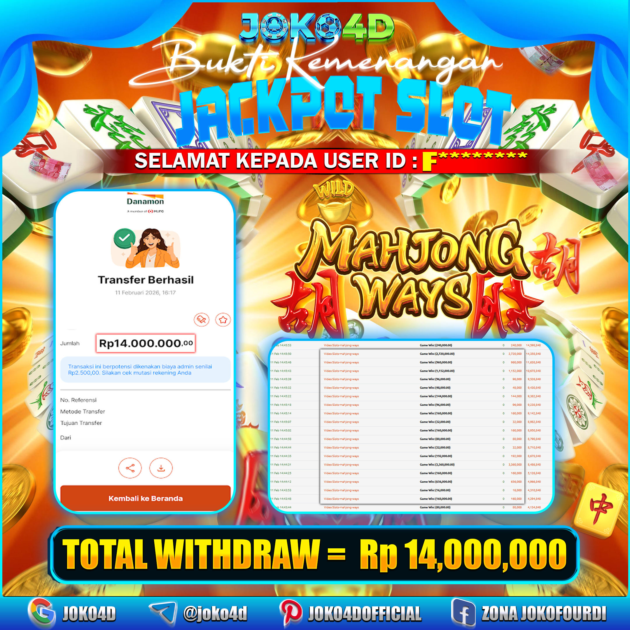 BUKTI KEMENANGAN 2026 DI GAME MAHJONG WAYS