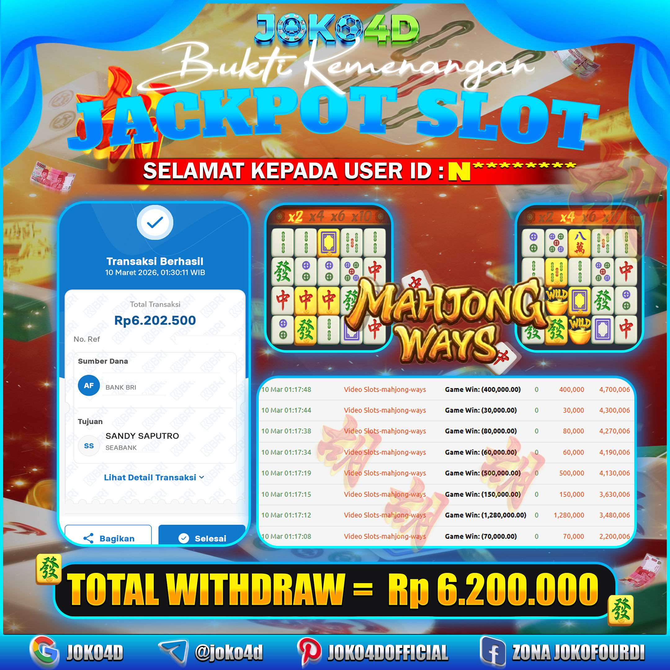 BUKTI KEMENANGAN 2026 DI GAMES MAHJONG WAYS