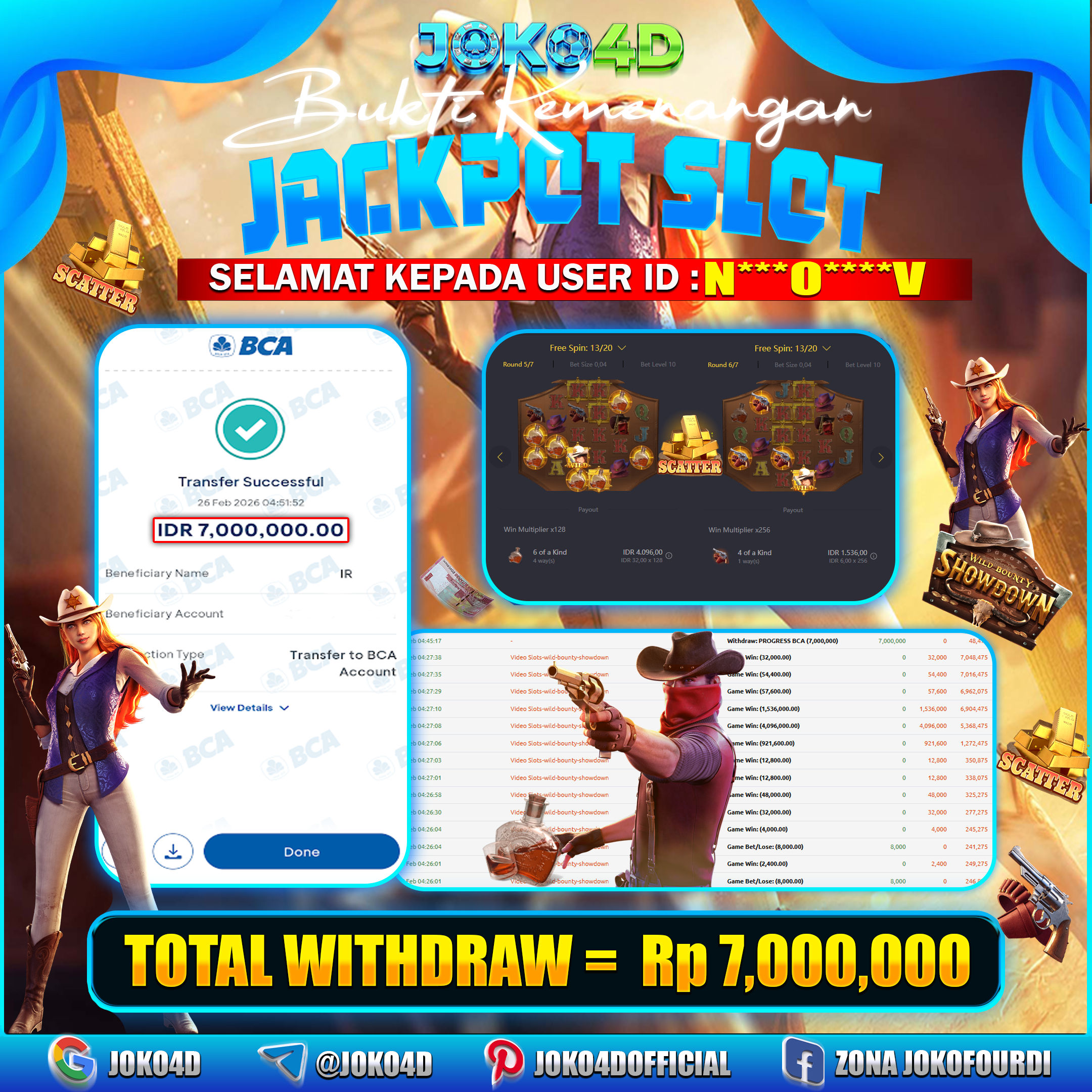 BUKTI KEMENANGAN 2026 DI GAMES WILD BOUNTY SHODOWN