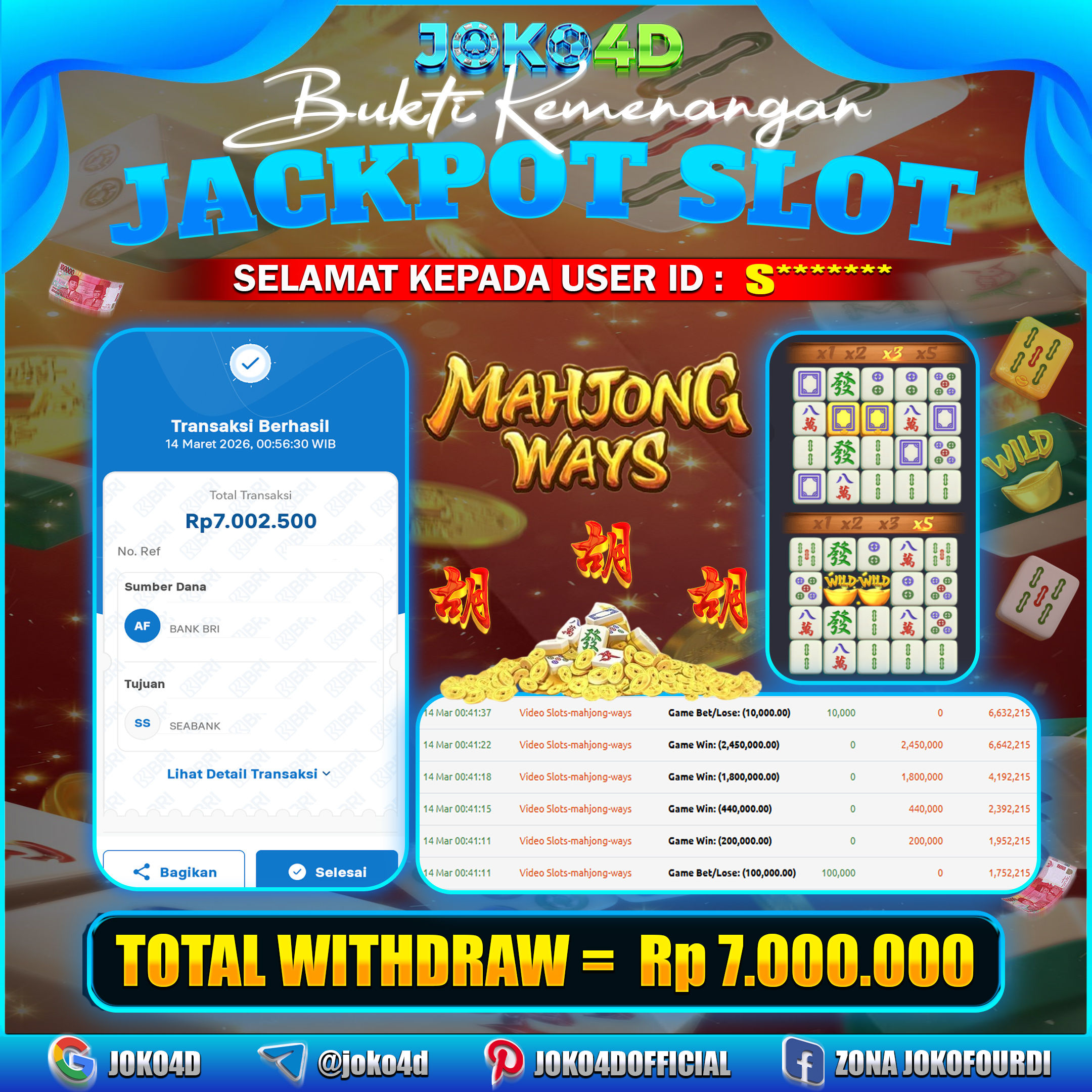 BUKTI KEMENANGAN 2026 DI GAMES MAHJONG WAYS