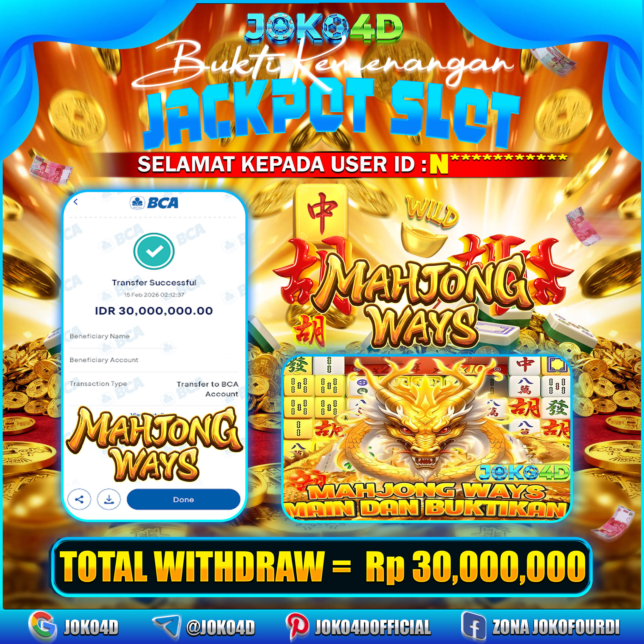 BUKTI KEMENANGAN 2026 DI GAME MAHJONG WAYS