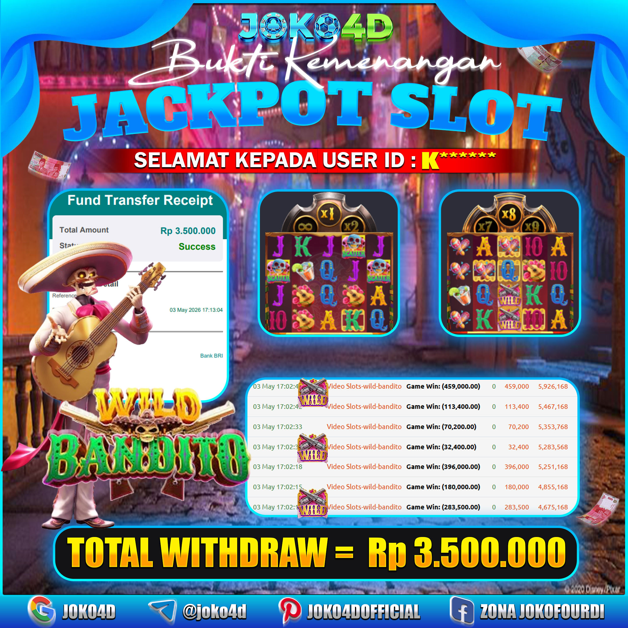 BUKTI KEMENANGAN 2026 DI GAMES WILD BANDITO