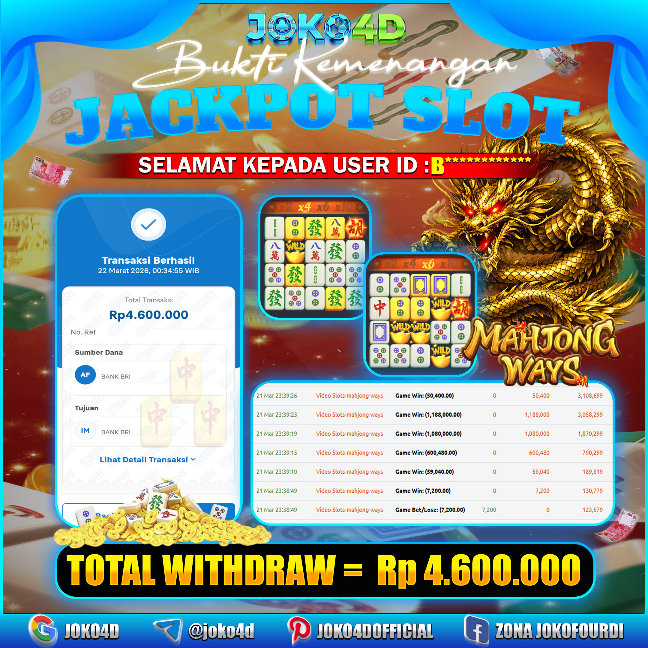 BUKTI KEMENANGAN 2026 DI GAMES MAHJONG WAYS