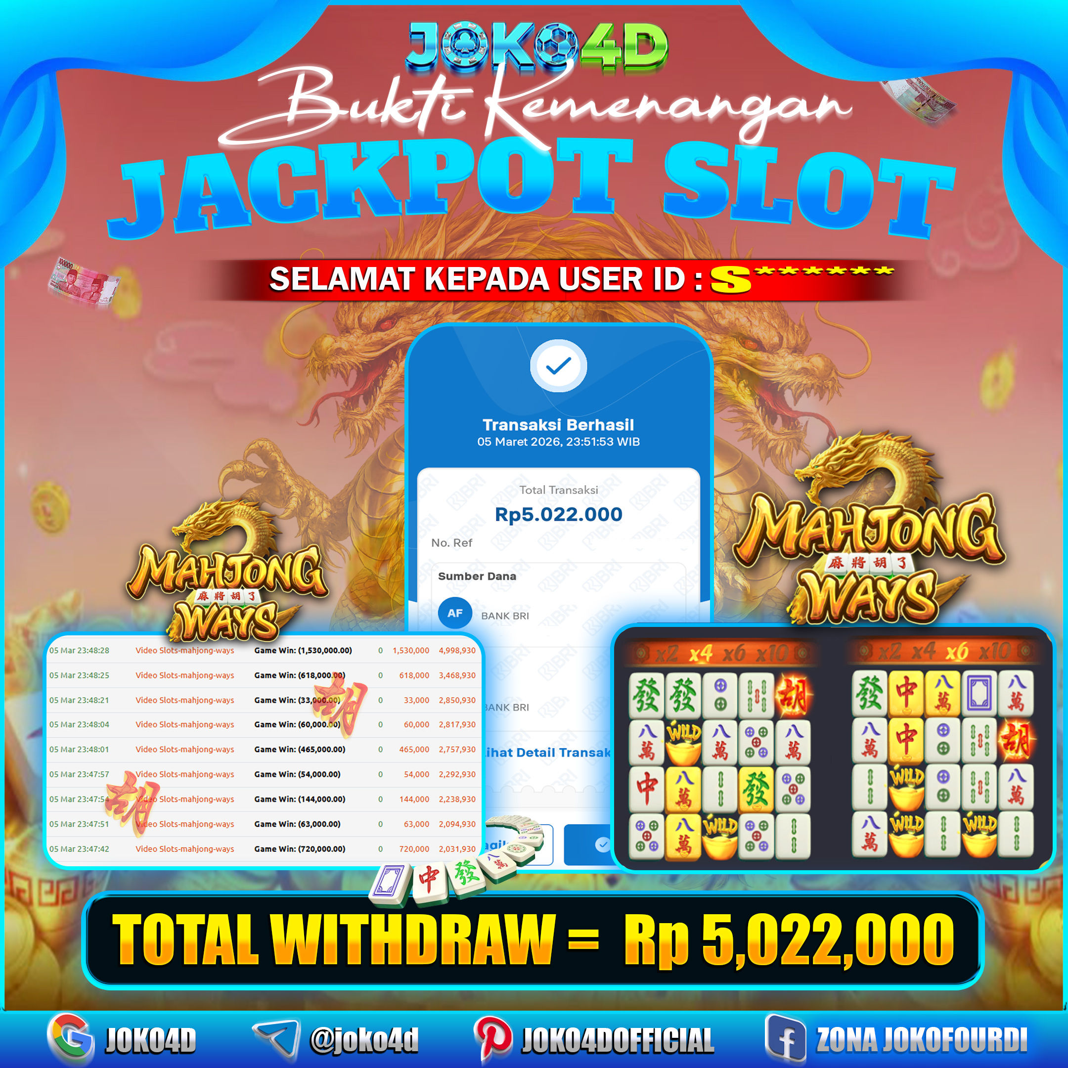 BUKTI KEMENANGAN 2026 DI GAMES MAHJONG WAYS