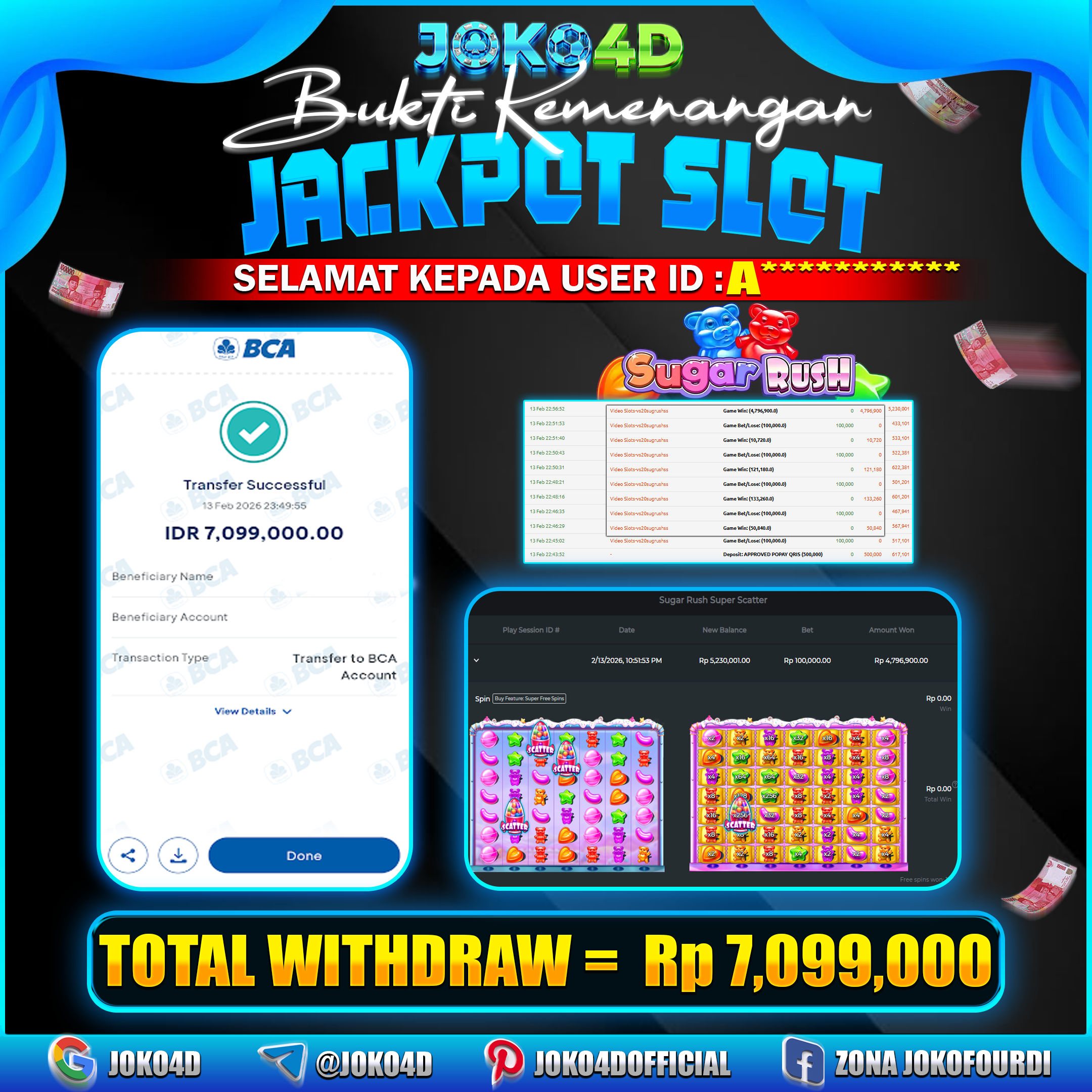 BUKTI KEMENANGAN 2026 DI GAME SUGAR RUSH SLOTTT TERGACORR