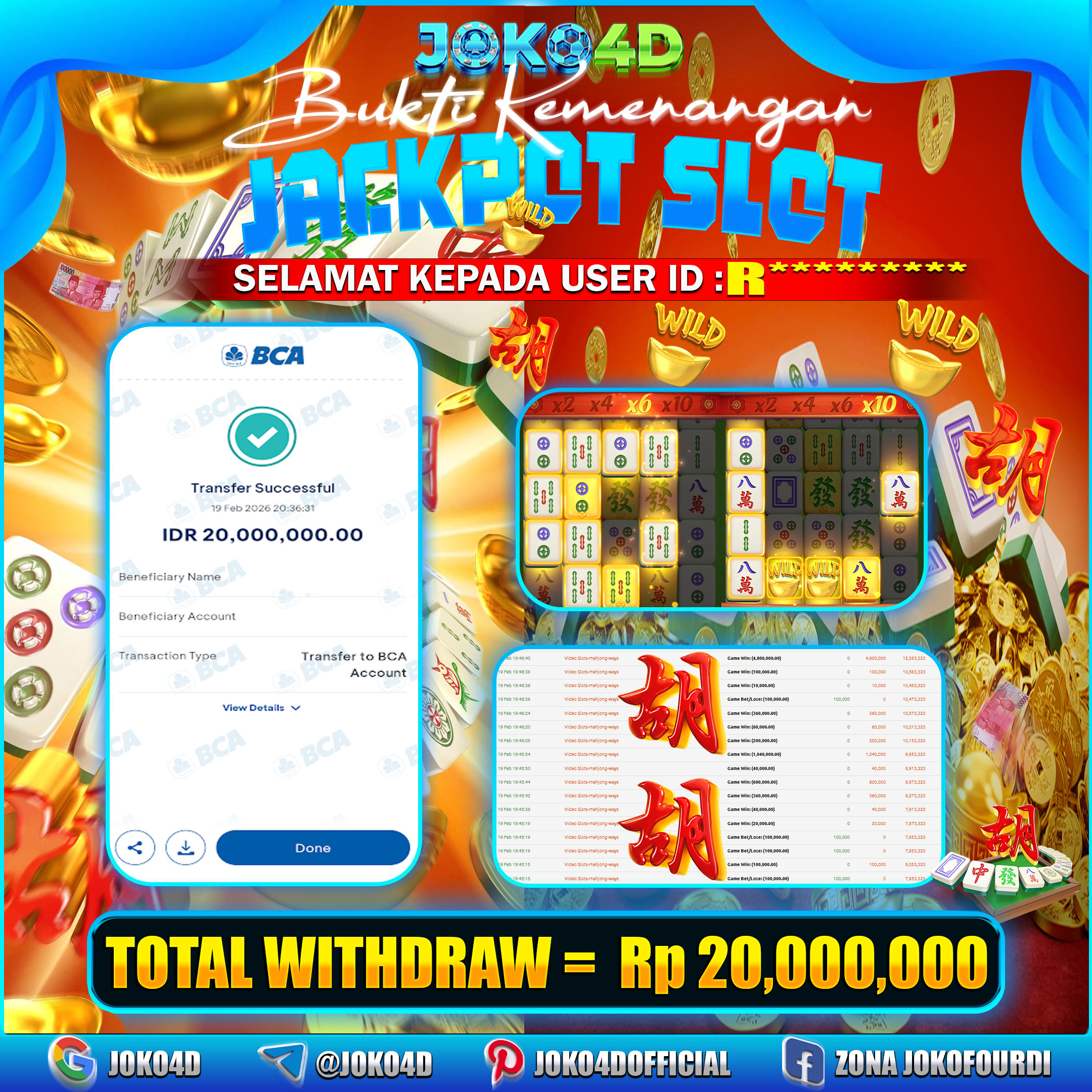 BUKTI KEMENANGAN 2026 DI GAME MAHJONG WAYS