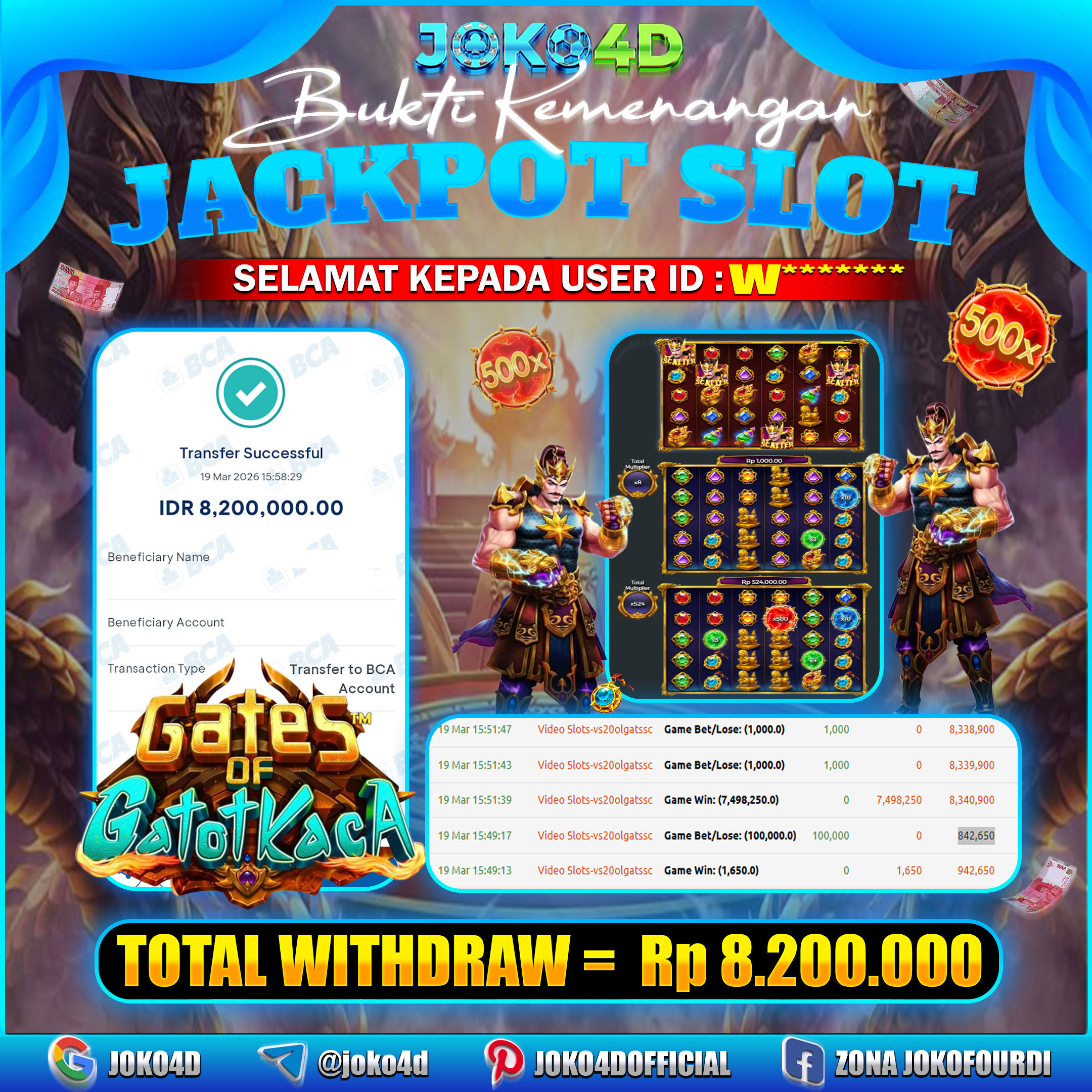 BUKTI KEMENANGAN 2026 DI GAMES GATES OF GATOT KACA