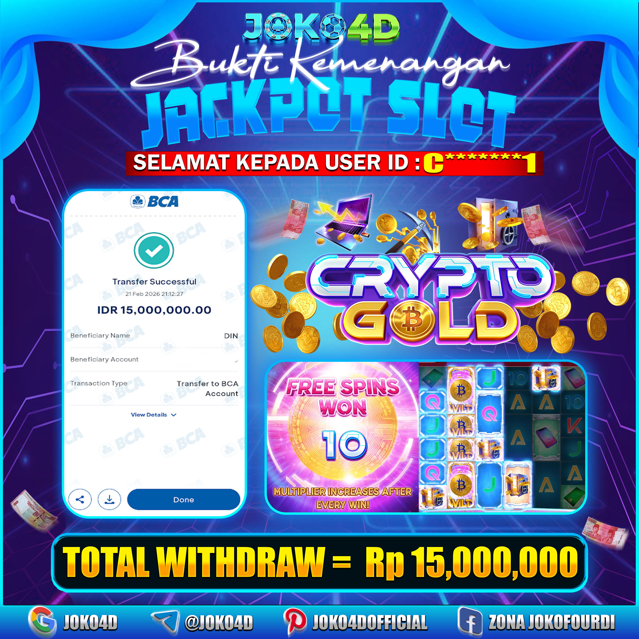 BUKTI KEMENANGAN 2026 DI GAMES CRYPTO GOLD