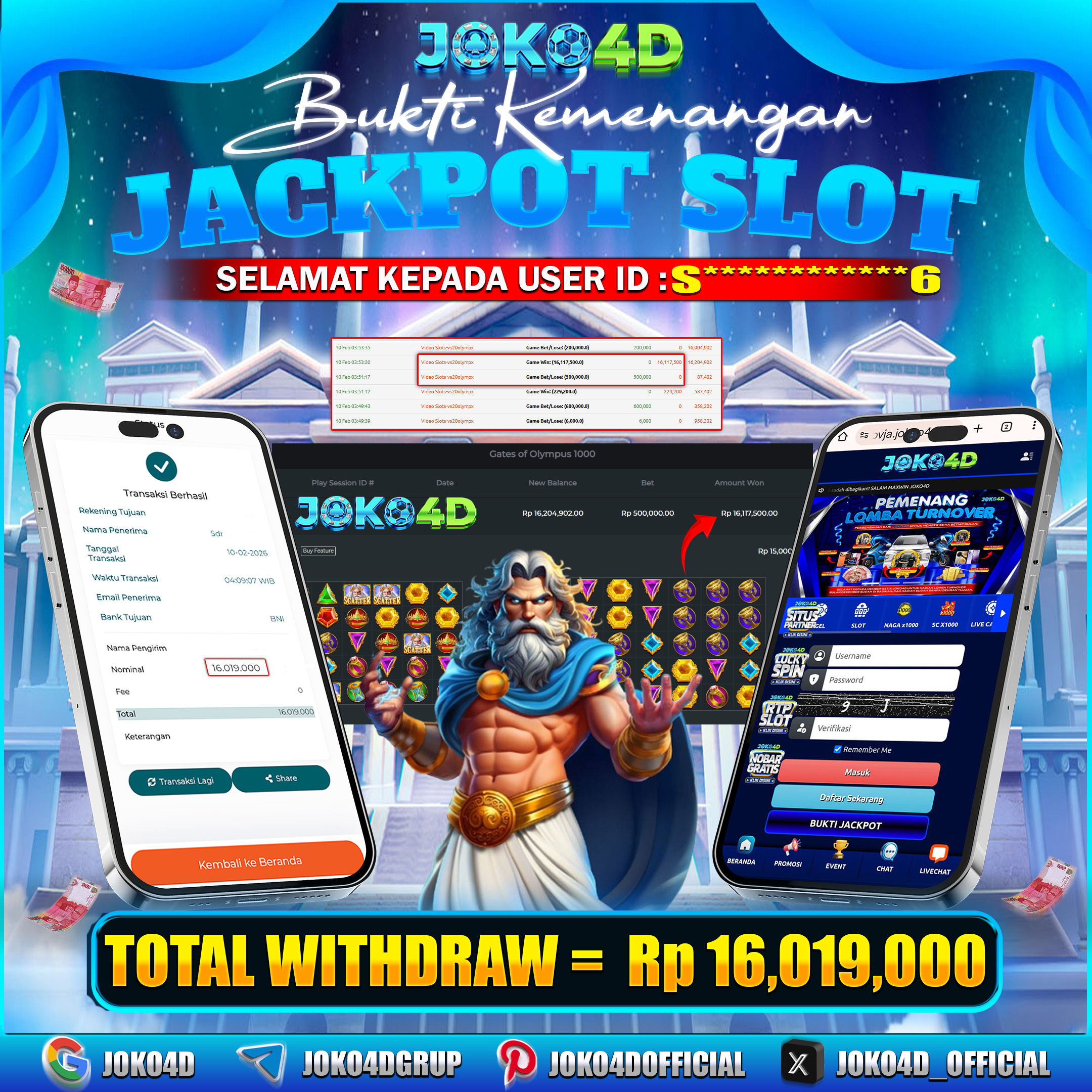 BUKTI KEMENANGAN 2026 DI GAME GACORRRR GATE OF OLYMPUS