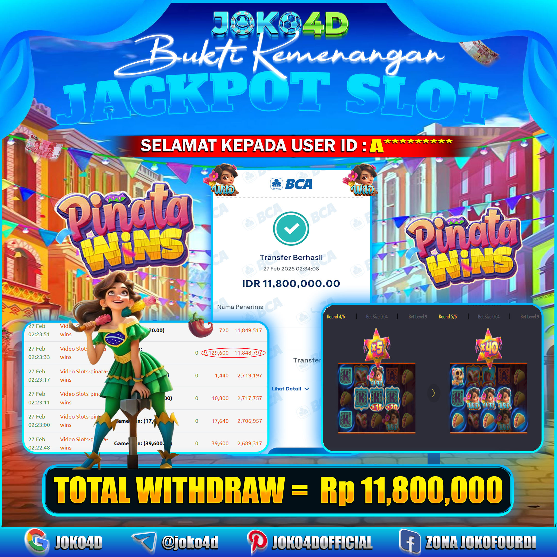 BUKTI KEMENANGAN 2026 DI GAMES PINATA WINS