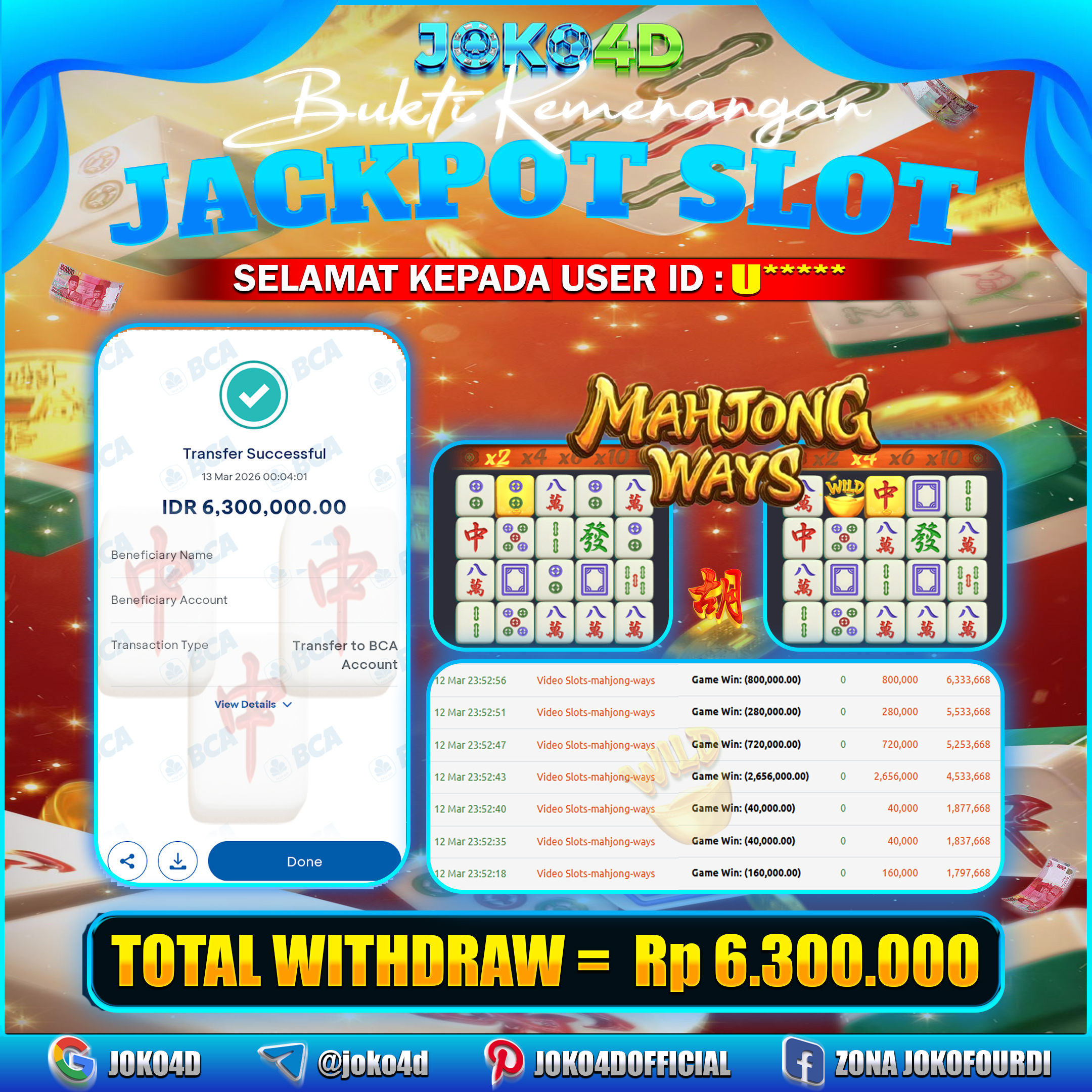 BUKTI KEMENANGAN 2026 DI GAMES MAHJONG WAYS