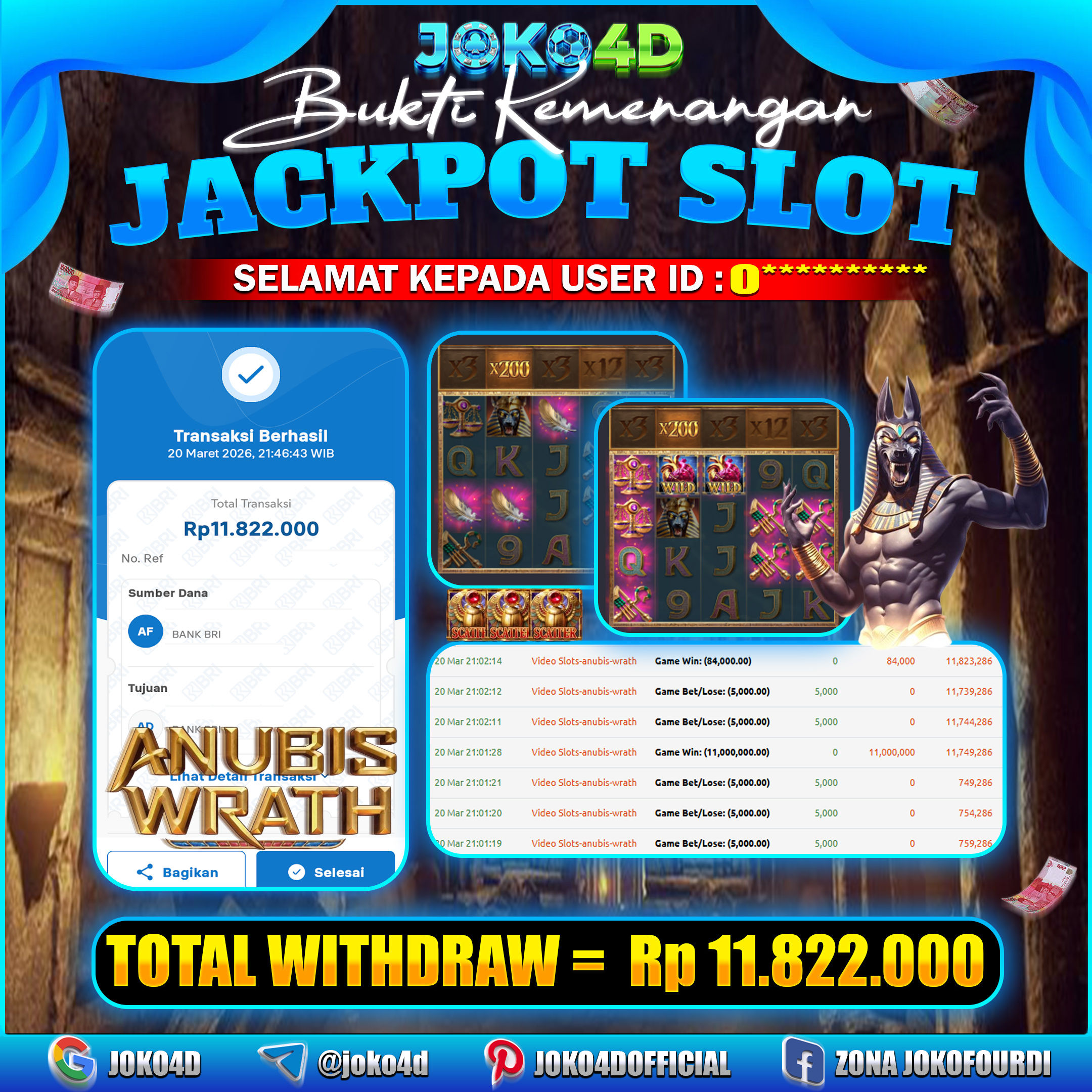 BUKTI KEMENANGAN 2026 DI GAMES ANUBIS WRATH