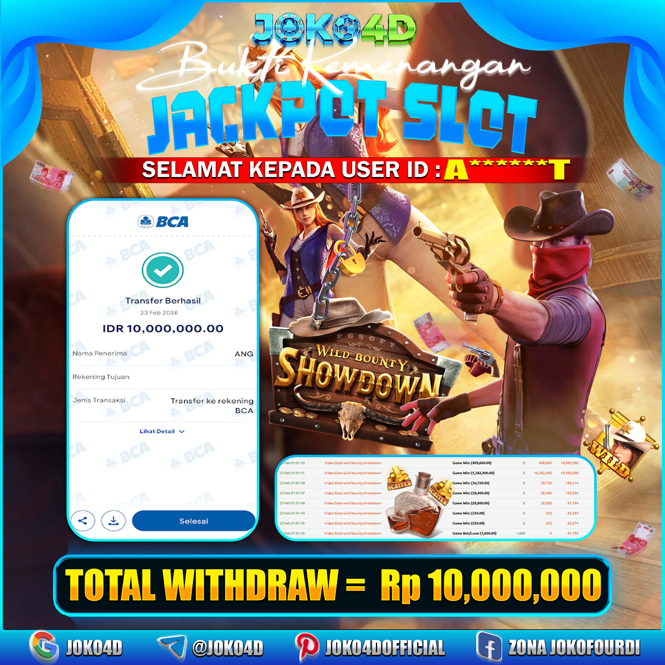 BUKTI KEMENANGAN 2026 DI GAMES WILD BOUNTY SHODOWN