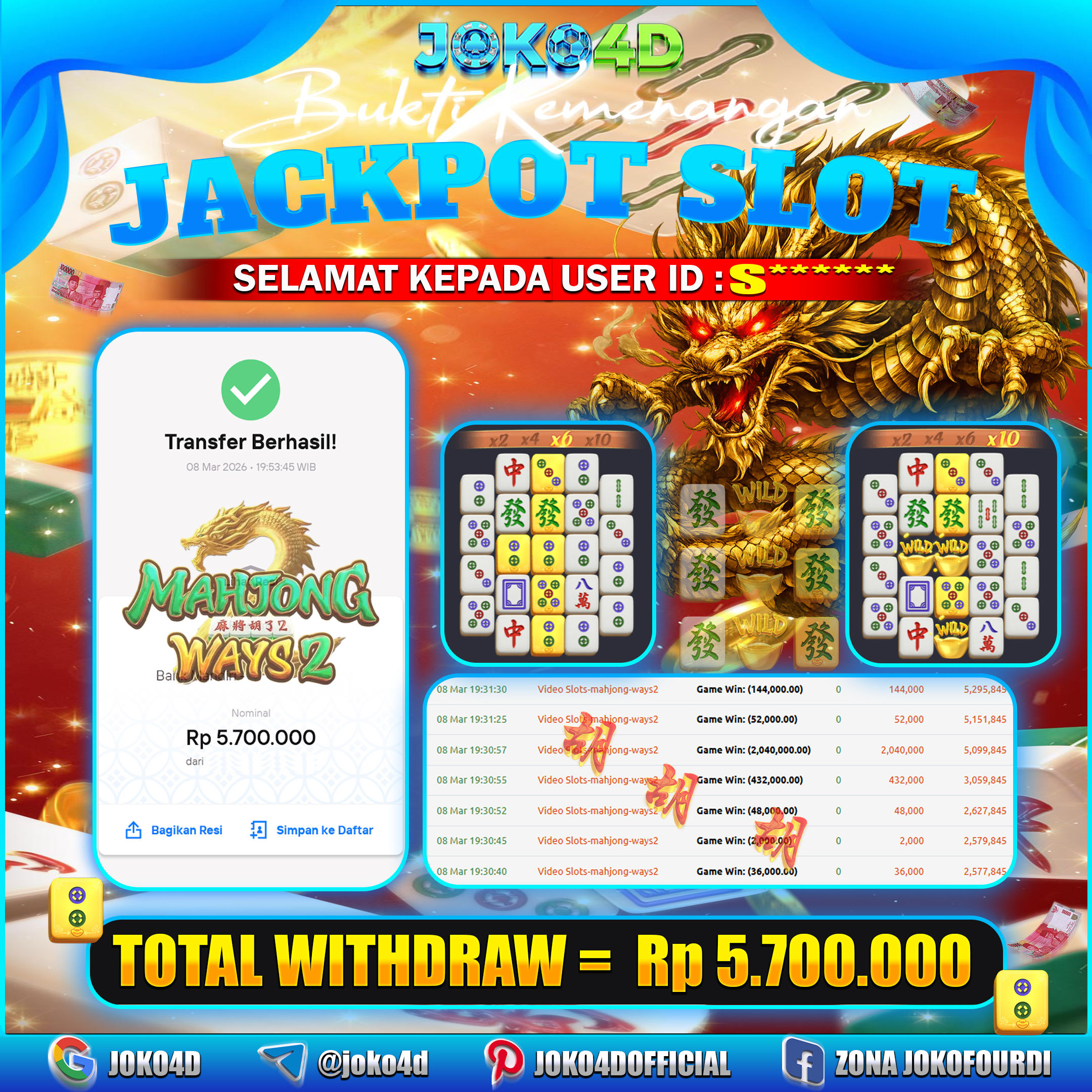 BUKTI KEMENANGAN 2026 DI GAMES MAHJONG WAYS 2