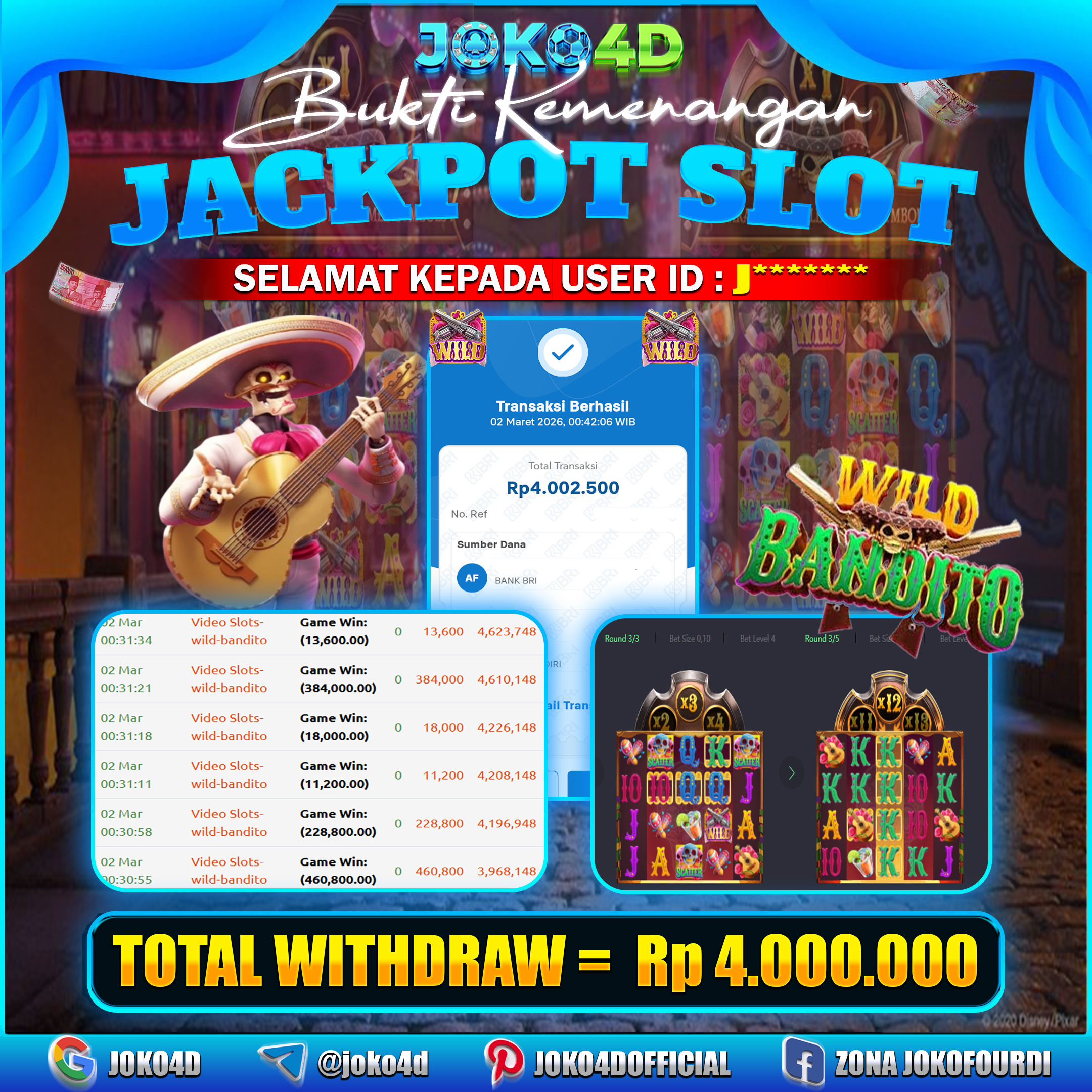 BUKTI KEMENANGAN 2026 DI GAMES WILD BANDITO