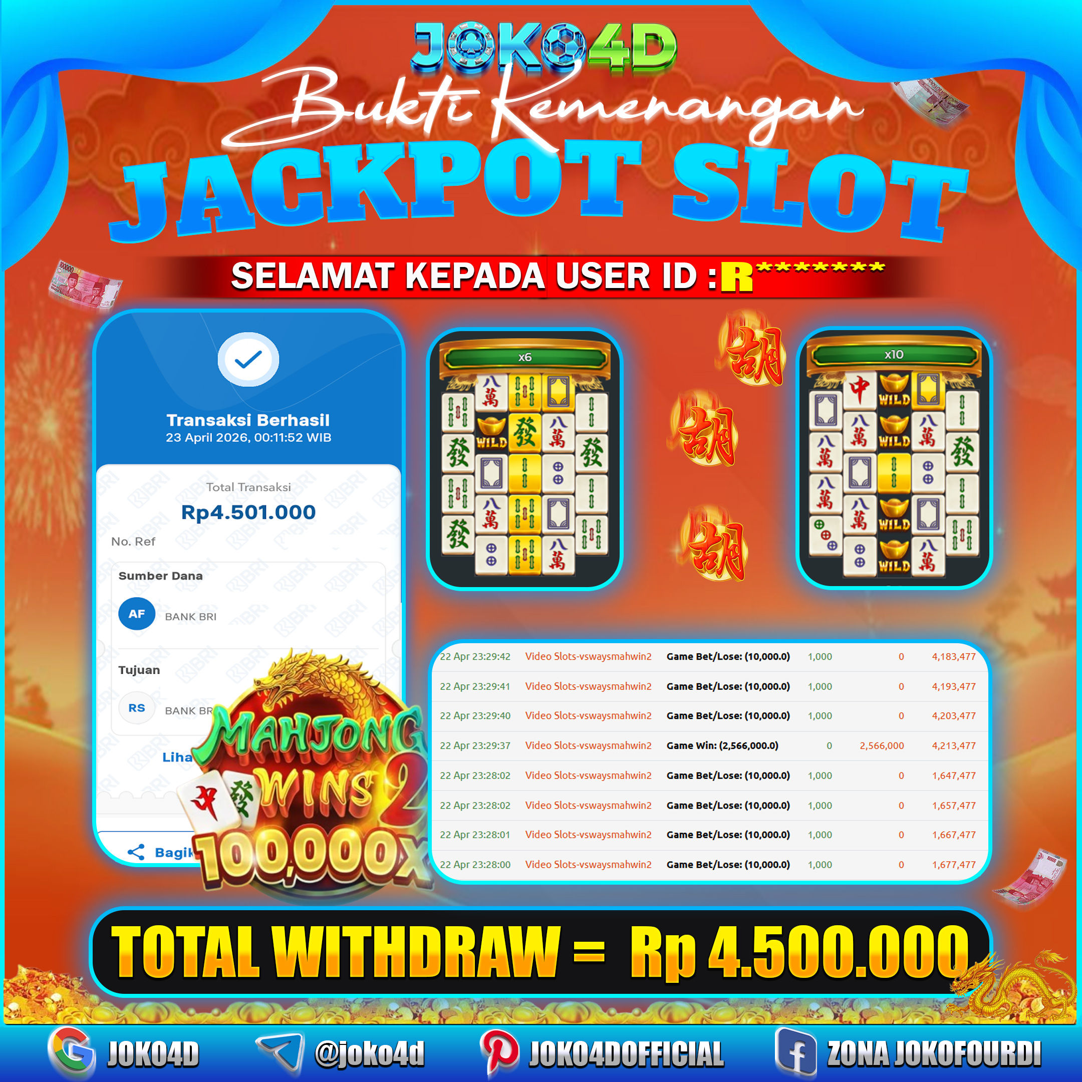 BUKTI KEMENANGAN 2026 DI GAMES MAHJONG WINS 2
